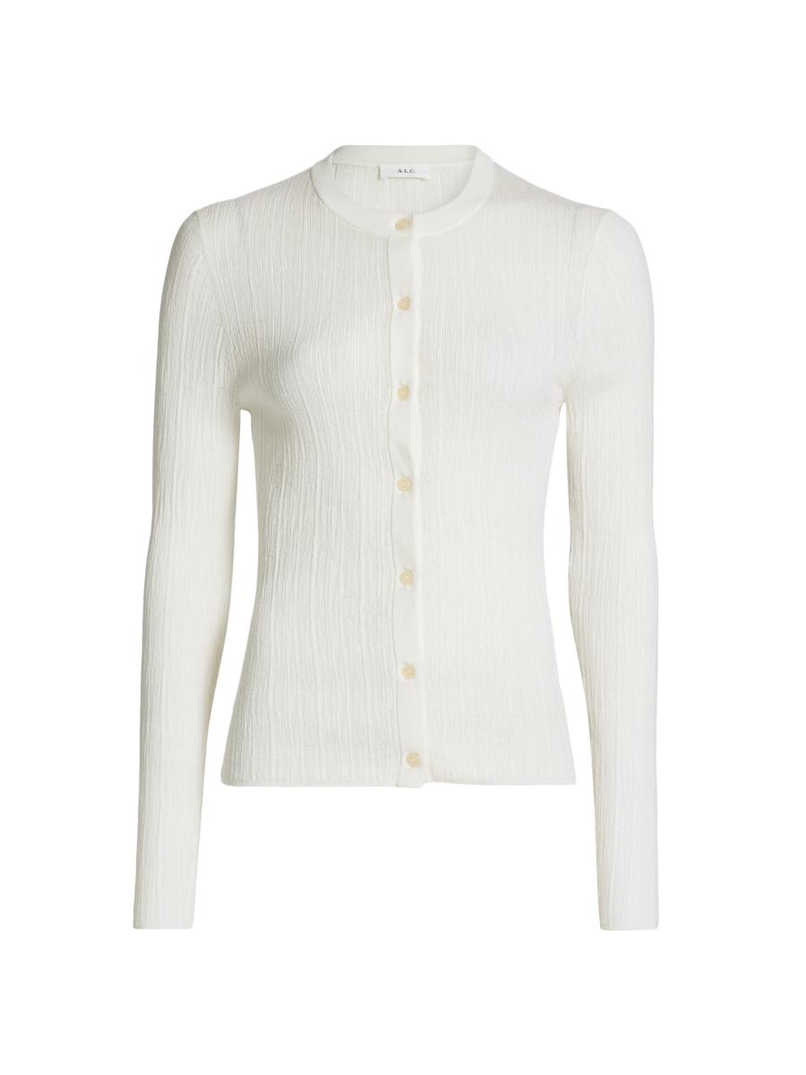 A.l.c Women's Fisher Cotton-blend Button-front Cardigan In White