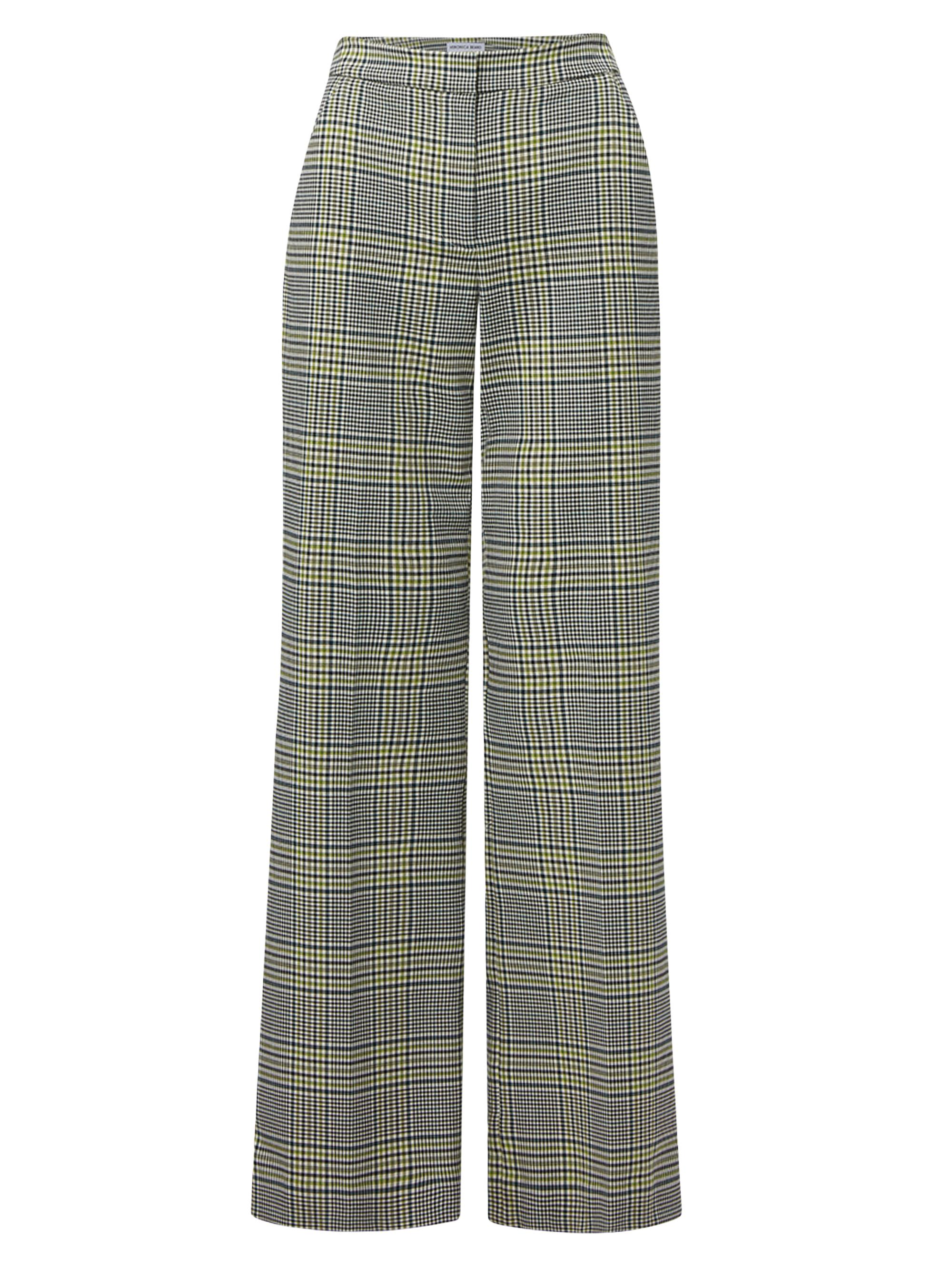 Veronica Beard Women's Tonelli Glen Check Pants - Ecru Green Multi