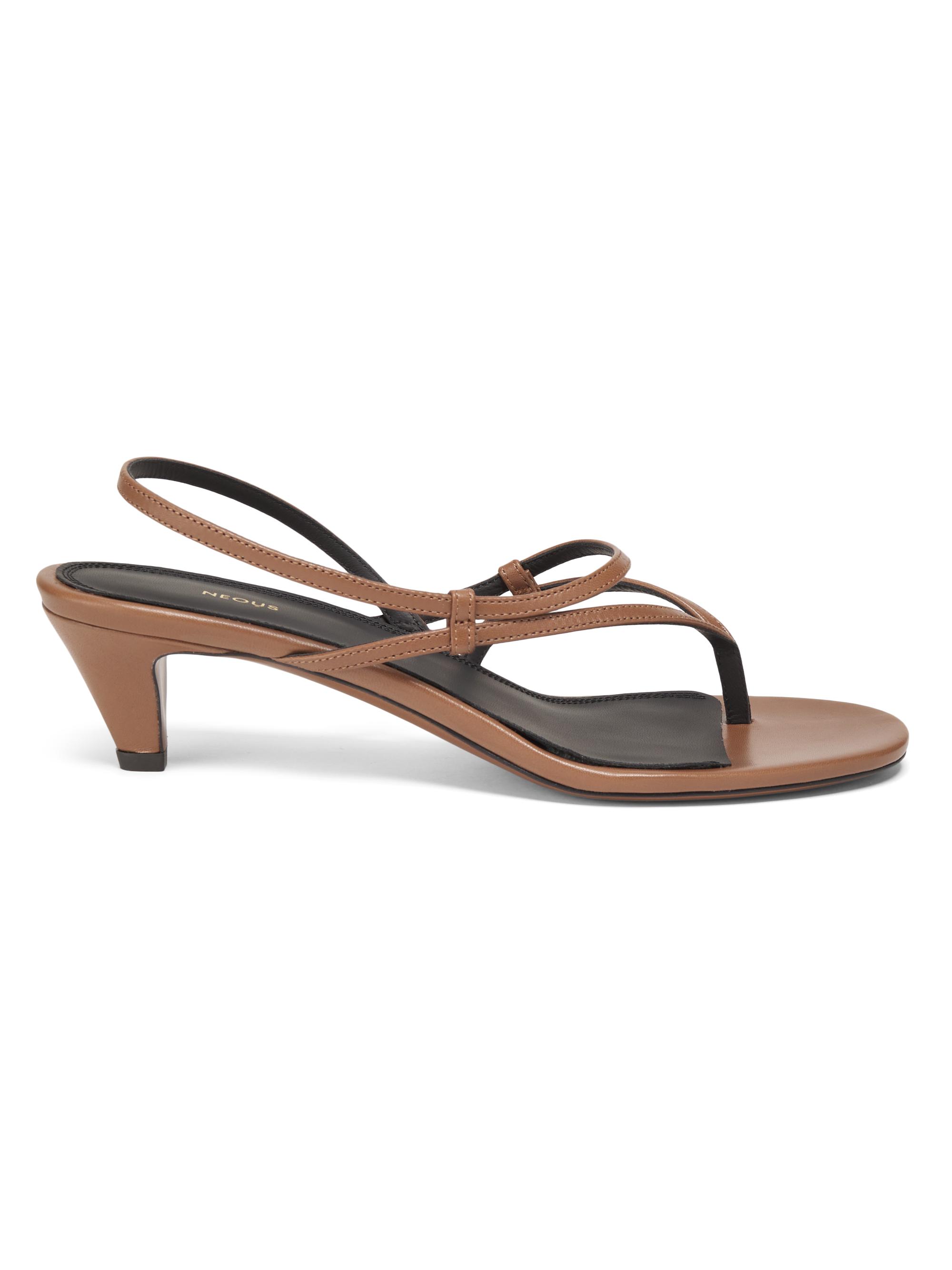 Neous Women's Safi Leather Slingback Sandals - Dark Taupe