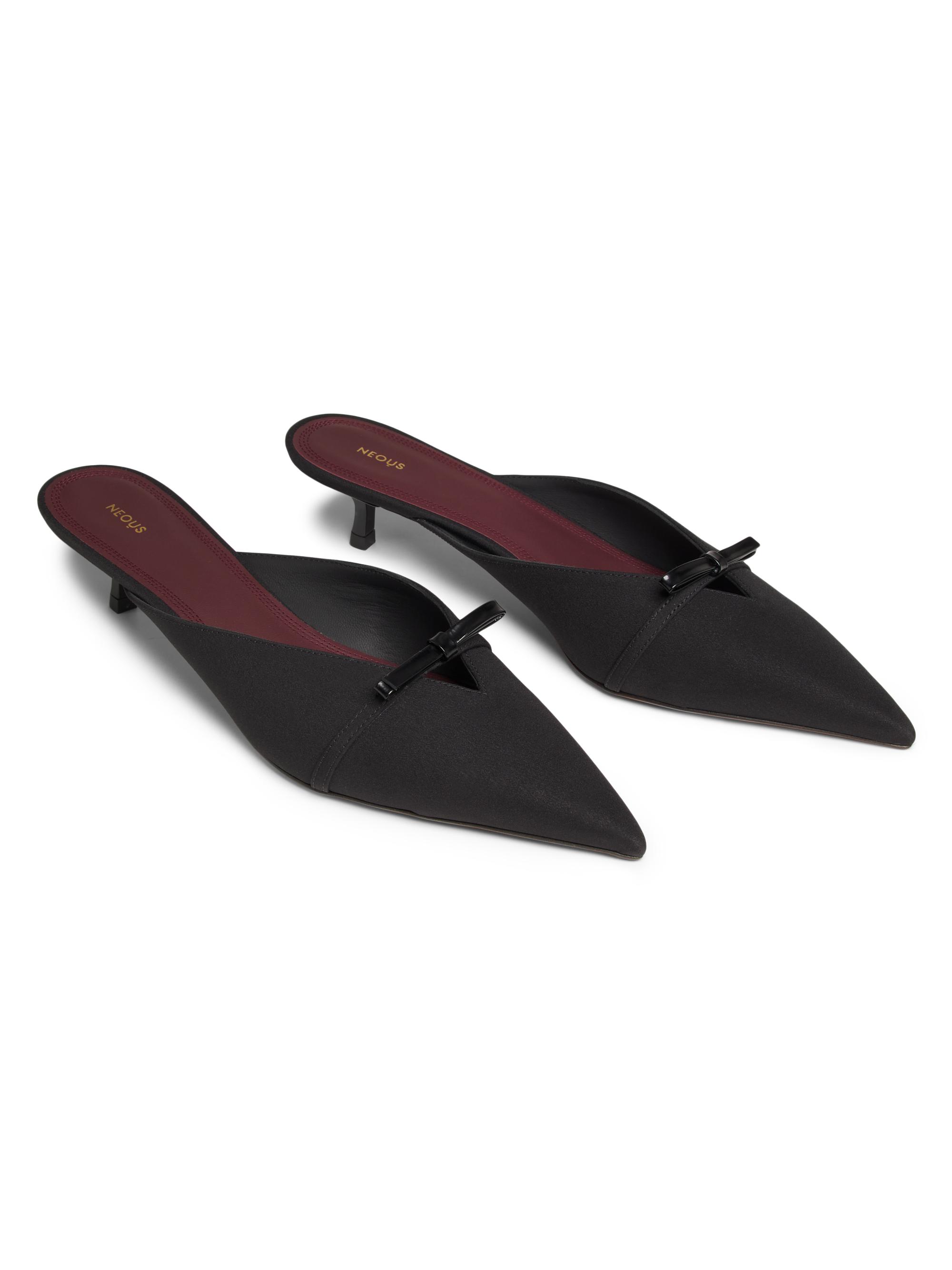 Neous Mira 40MM Bow-Detailed Crepe de Chine Mules | Saks Fifth Avenue