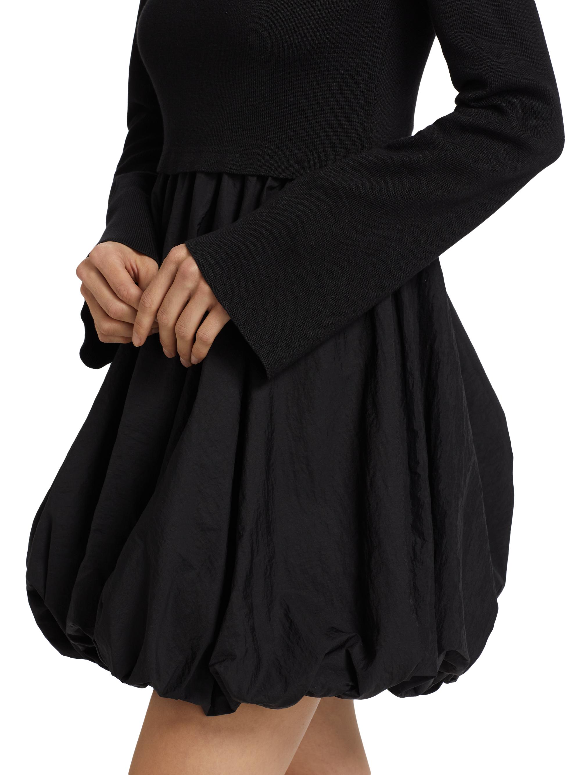 If Only Studio Georgia Mix-Media Bubble-Hem Minidress | Saks Fifth