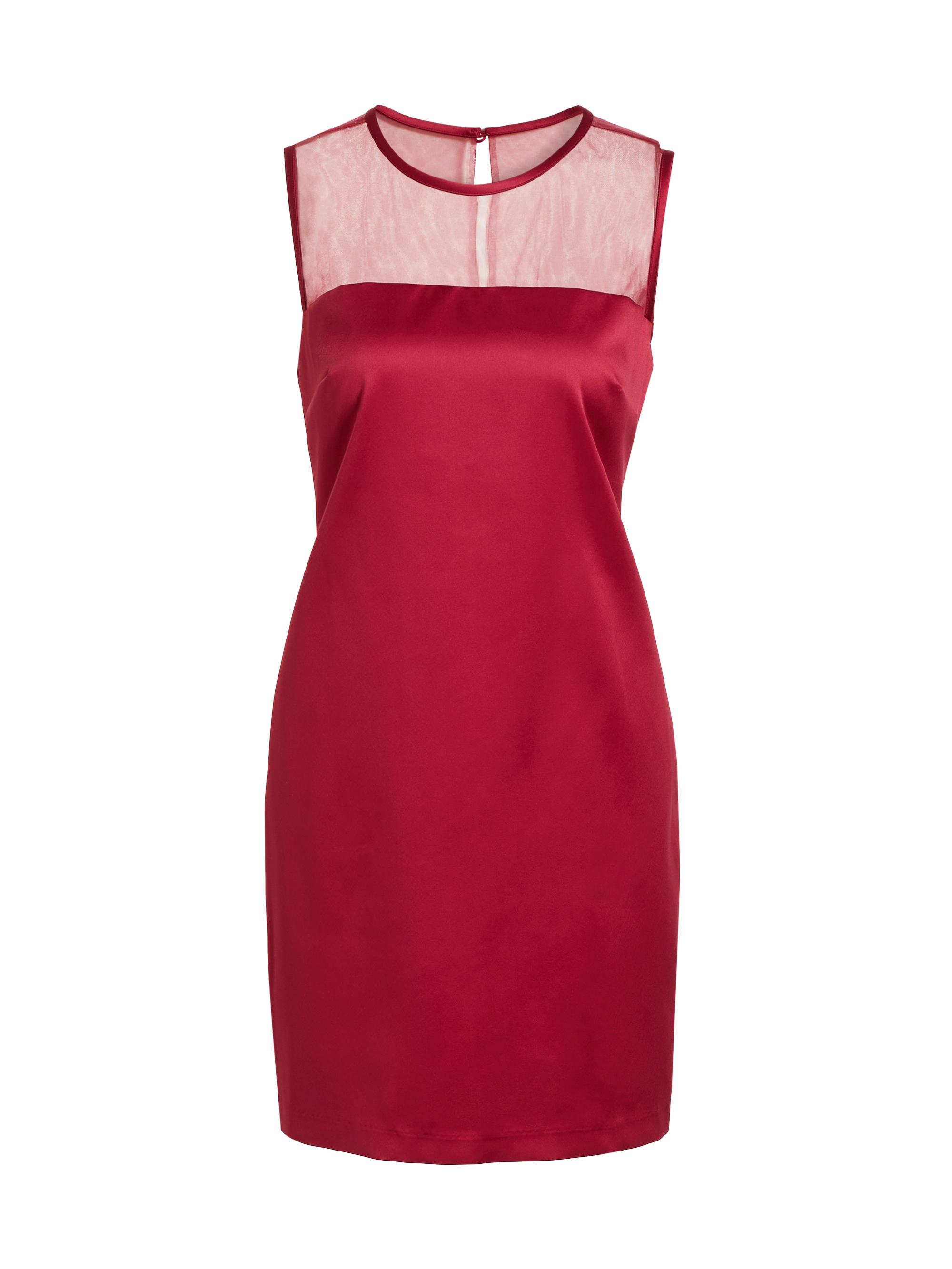 If Only Studio Women's Ava Satin Shift Minidress - Wine