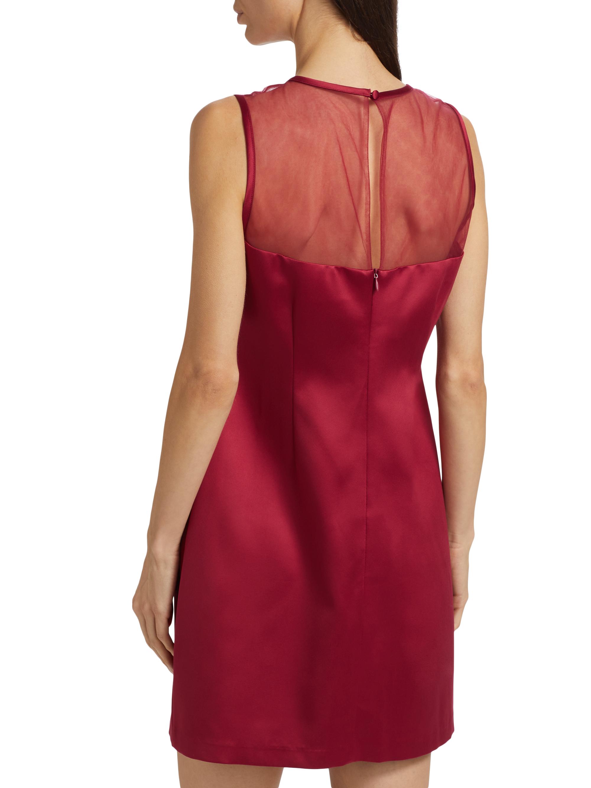 If Only Studio Women's Ava Satin Shift Minidress - Wine - Size 2