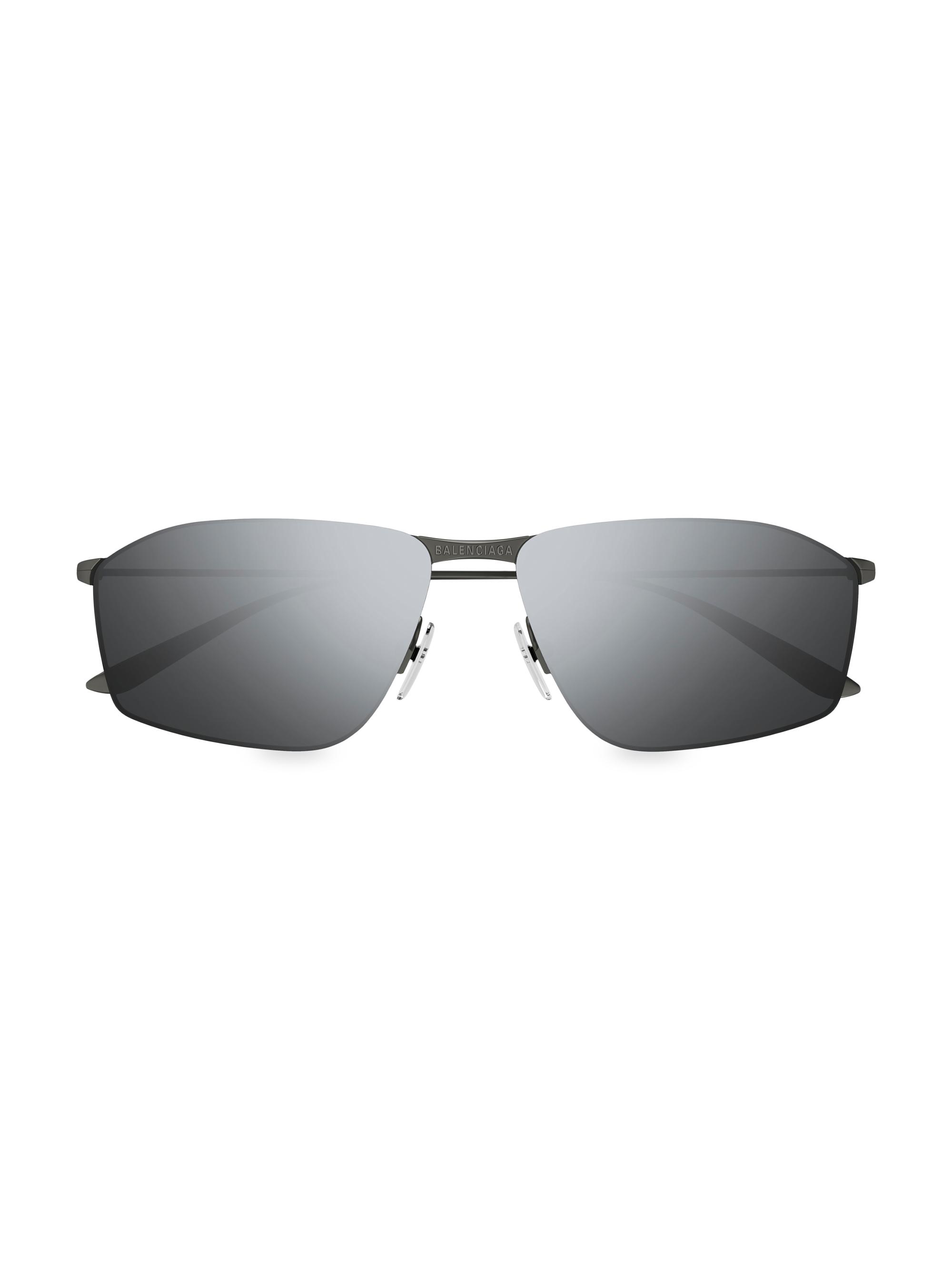 Balenciaga Invisible 2.0 62MM Rectangular Sunglasses | Saks Fifth