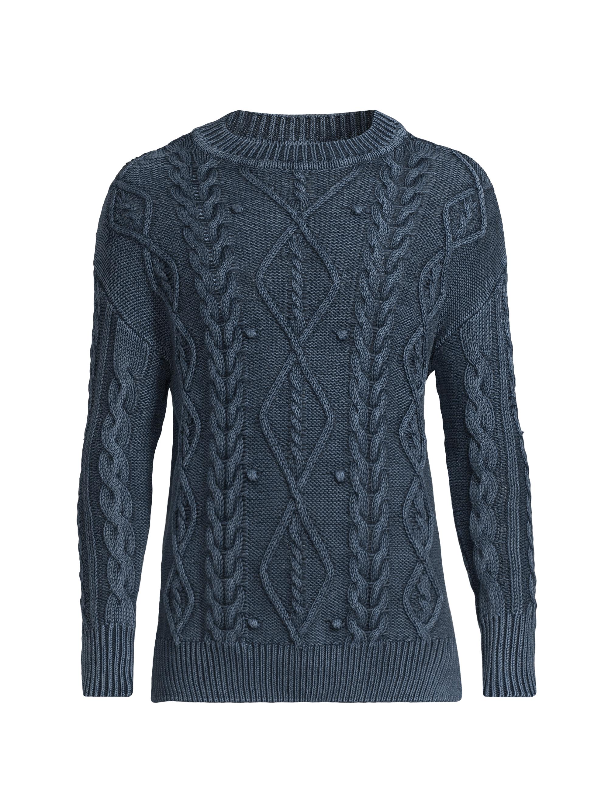 Saks Fifth Avenue Men's COLLECTION Cable-Knit Beach Sweater - Blue