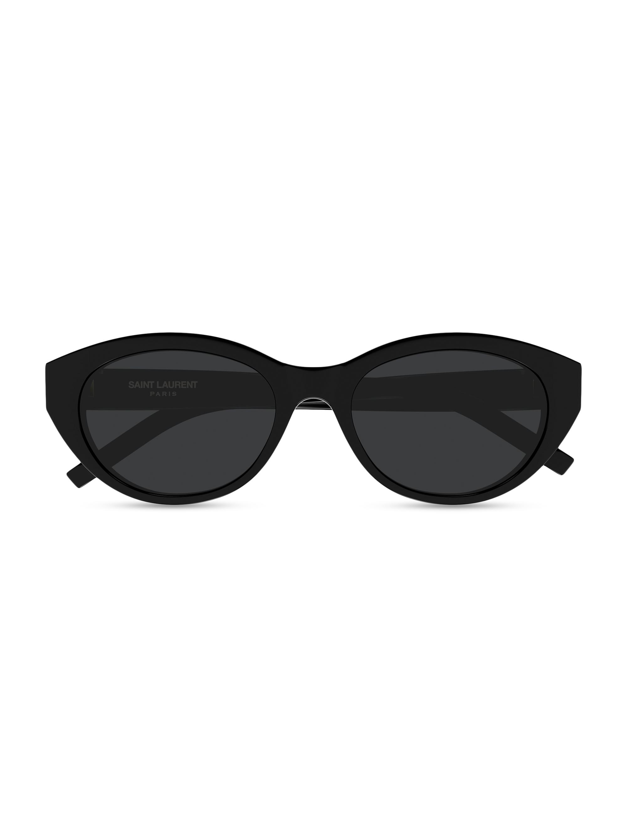 Saint Laurent Monogram Hinge 54MM Round Sunglasses | Saks Fifth Avenue