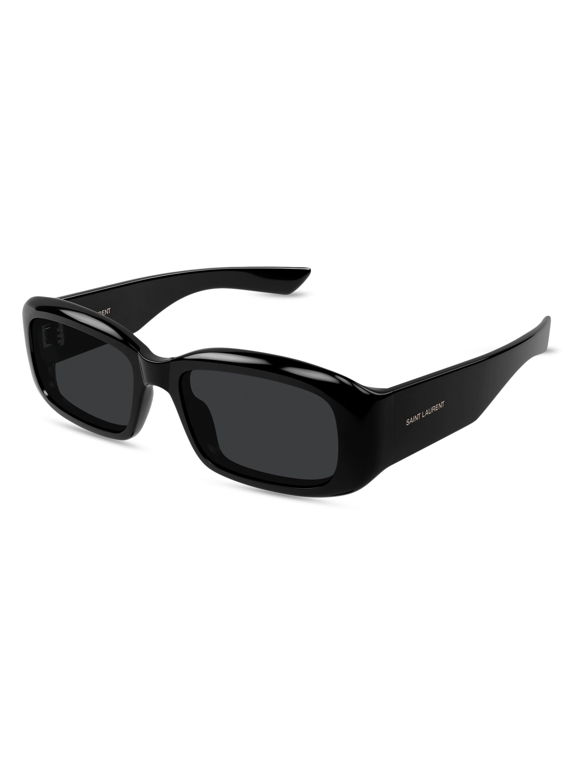 Saint Laurent Lettering Logo 55MM Rectangular Sunglasses | Saks