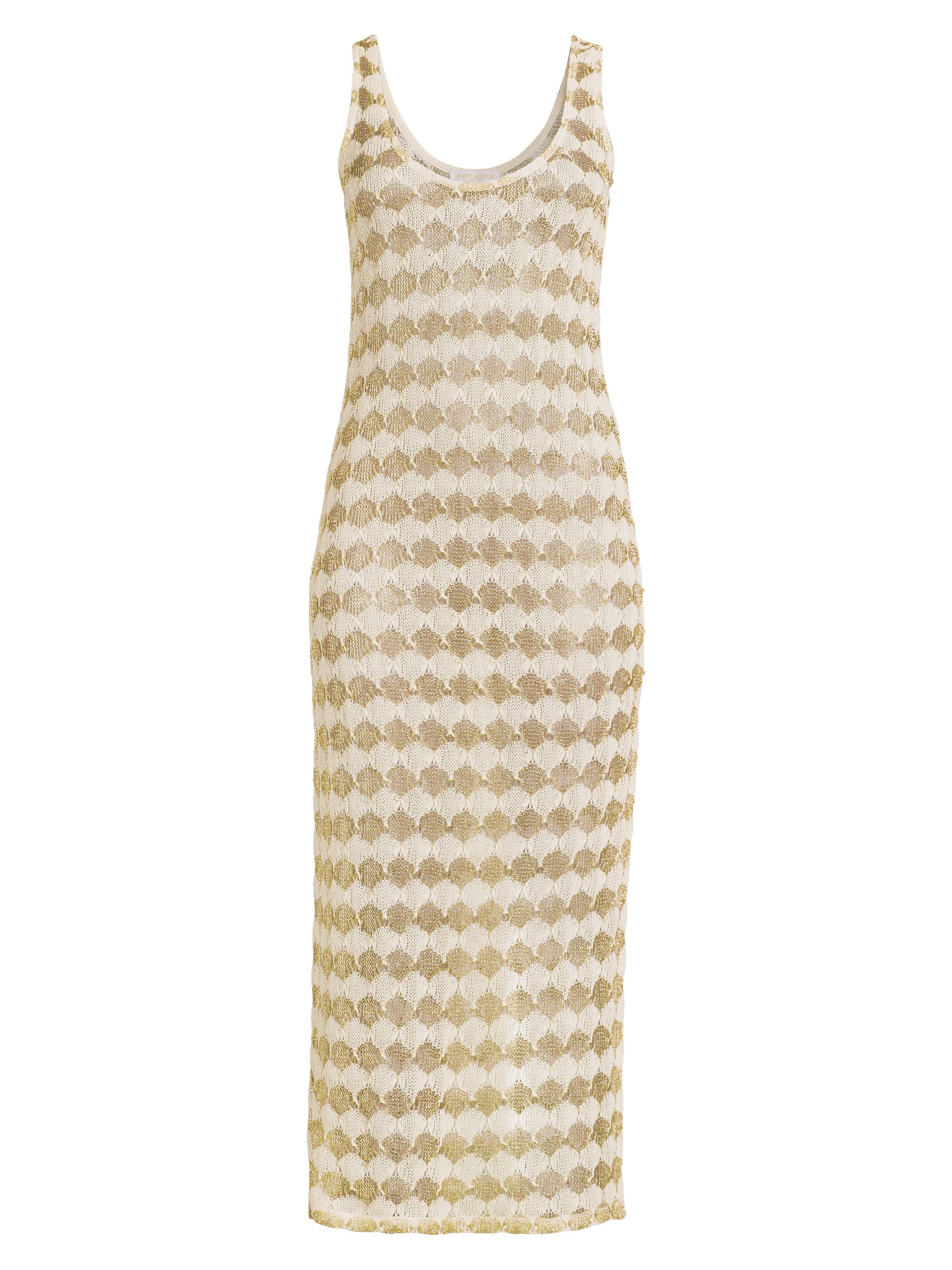 Ramy Brook Women's Angely Metallic Crochet Cover-Up Midi-Dress - Natural Gold Crochet