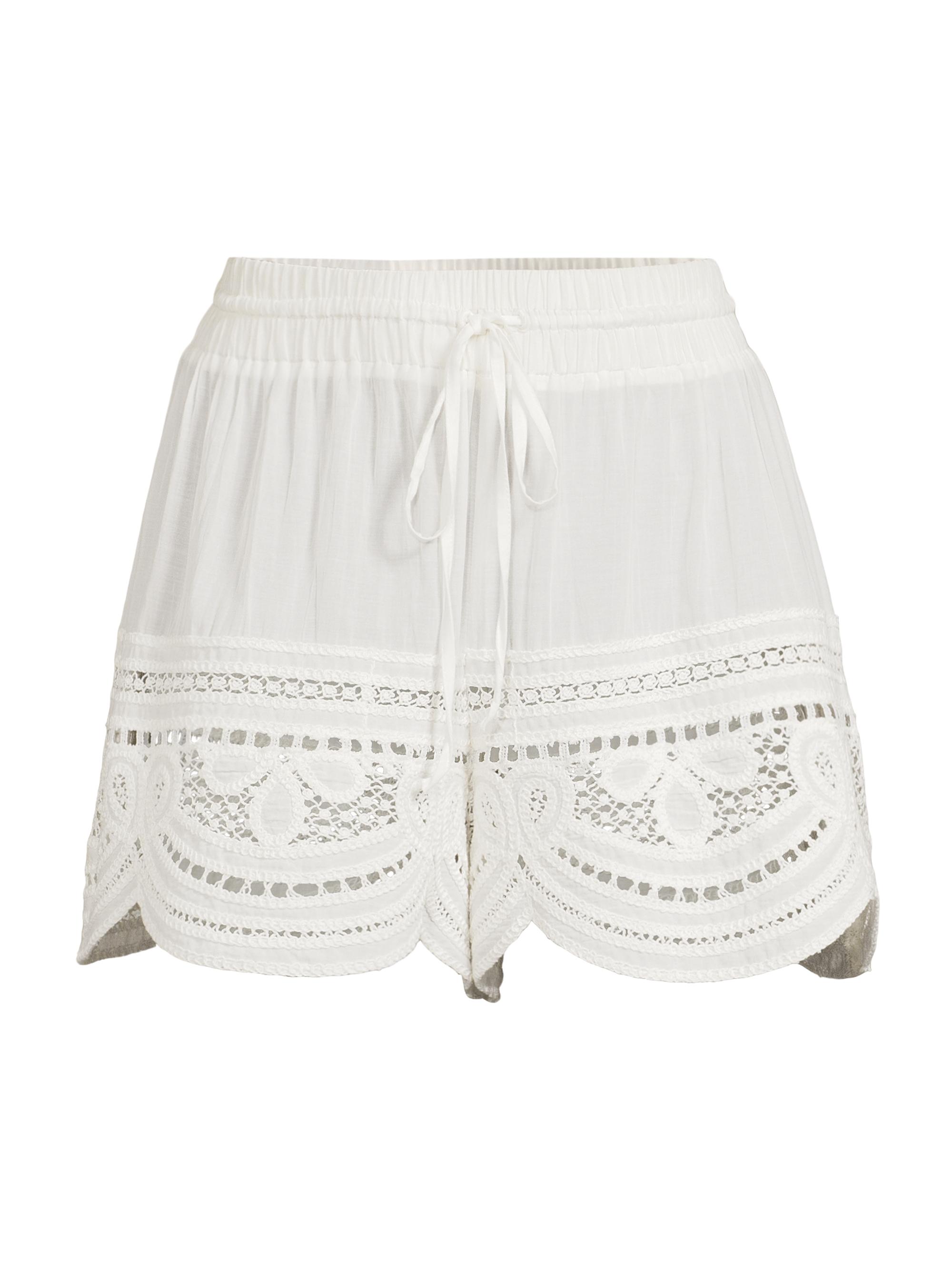 Ramy Brook Women's Amirah Cotton-Blend Lace Shorts - White