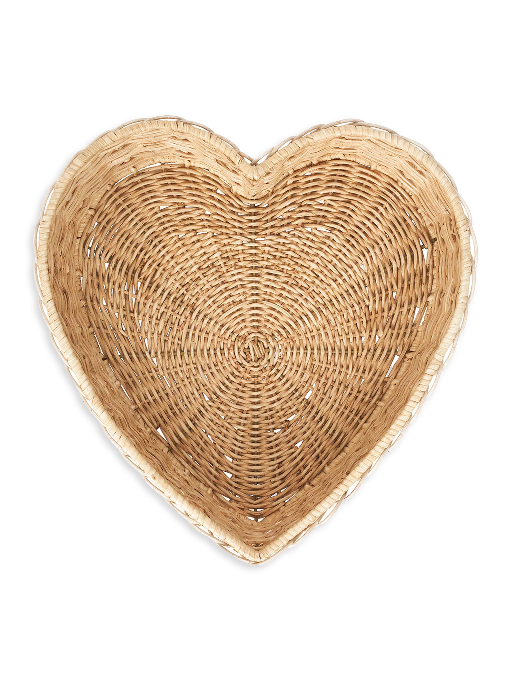 Juliska Provence Rattan Heart Tray - Natural