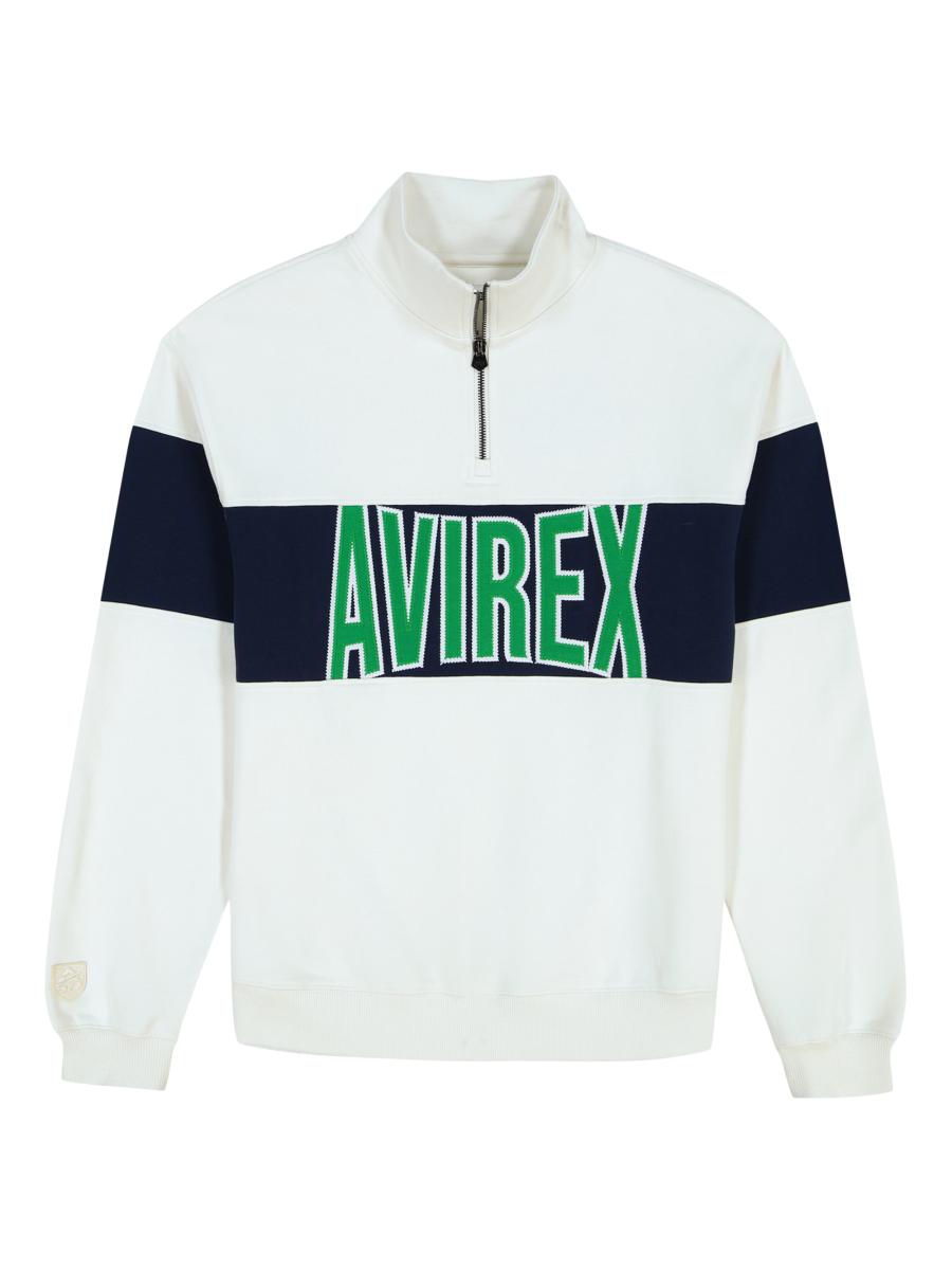 Avirex Logo-Embroidered Cotton Half-Zip Sweatshirt | Saks Fifth Avenue