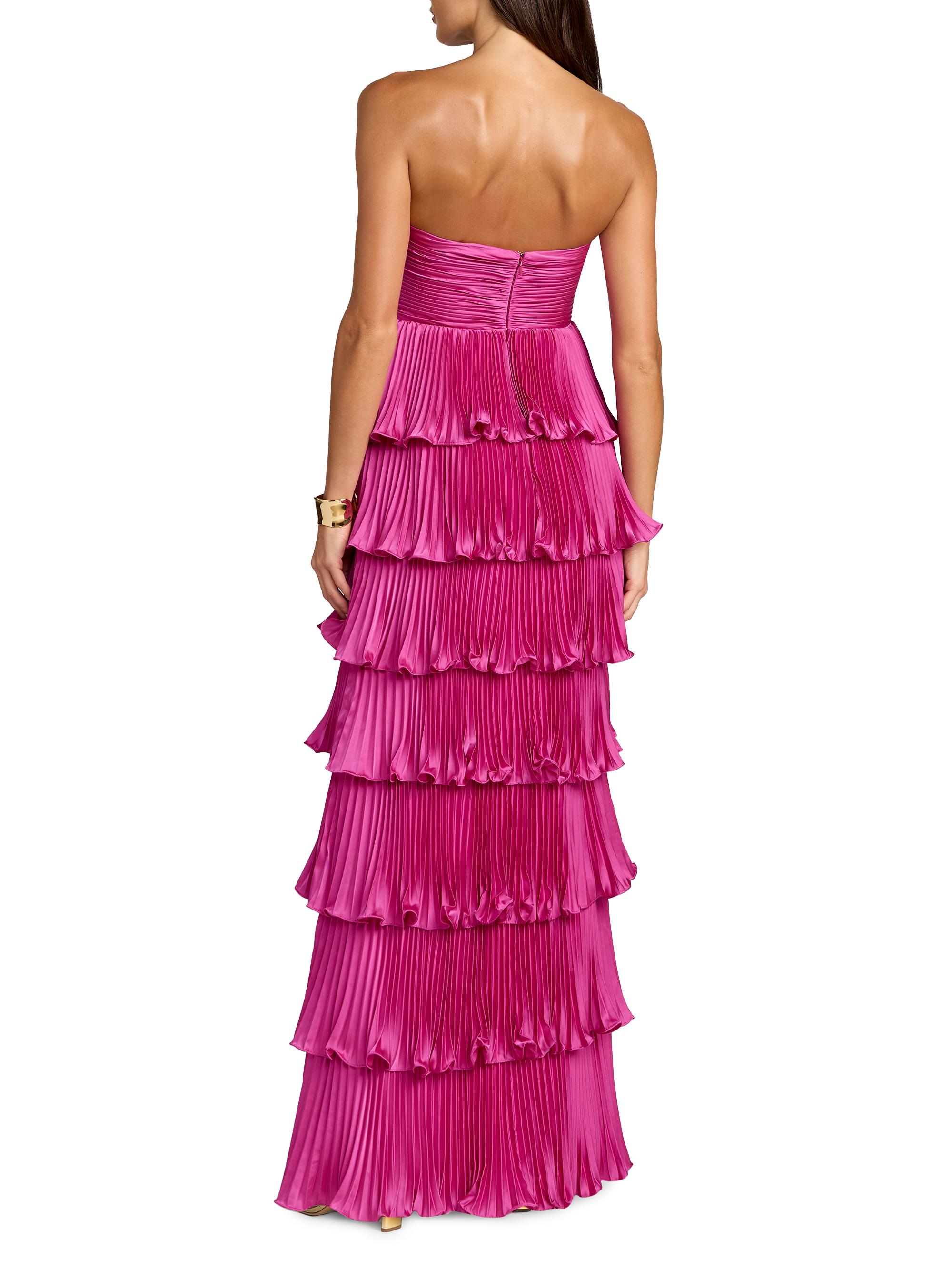 mac duggal charmeuse ruffle strap maxi dress Mac Duggal Charmeuse Ruffle-Strap Maxi Dress
