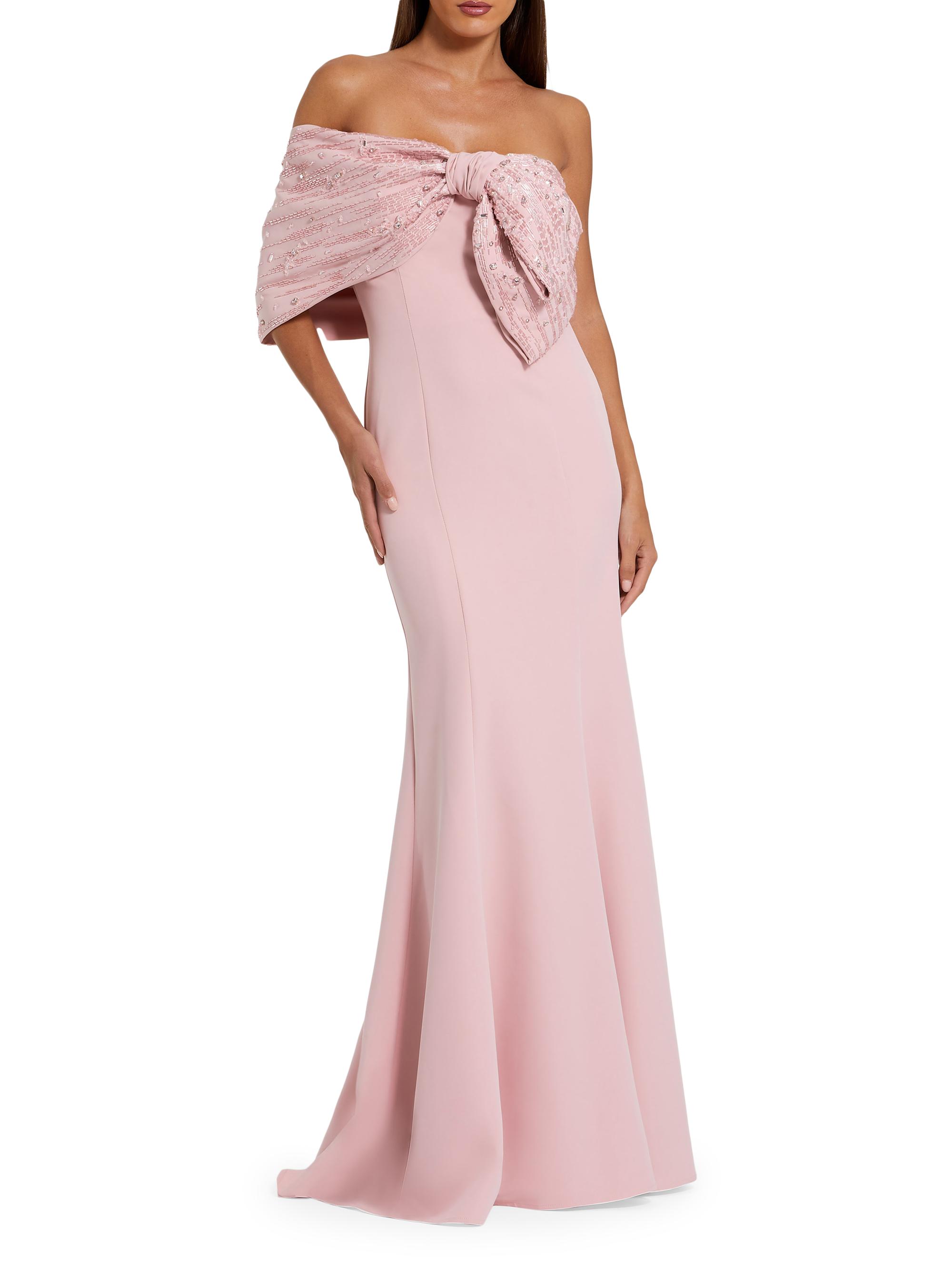 Mac Duggal Crepe 3D Flower Off-The-Shoulder Gown | Saks Fifth Avenue