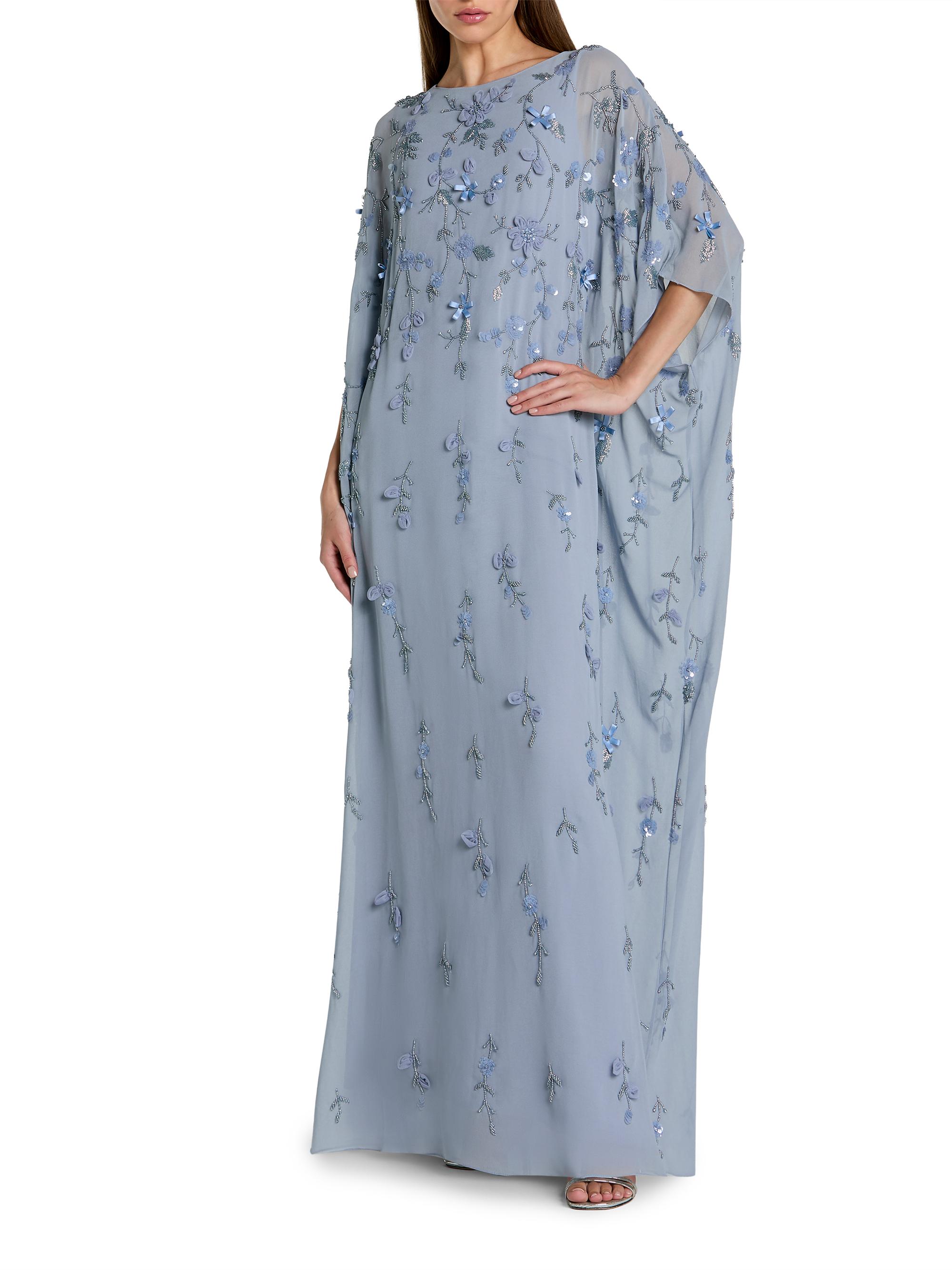 Mac Duggal Women's Embellished Trapeze Dress - Powder Blue