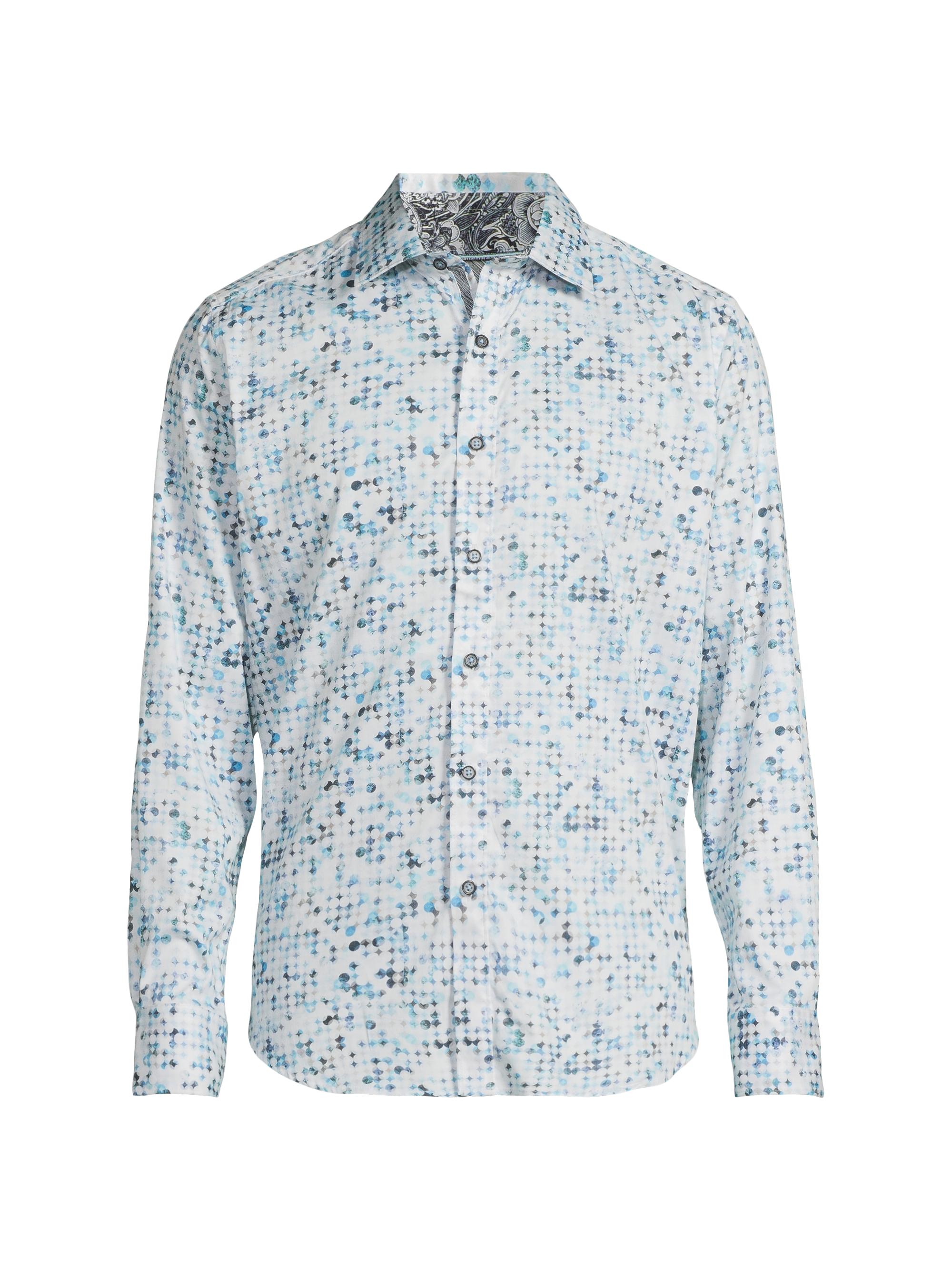 Robert Graham Men's Barraza Printed Woven Shirt - Blue