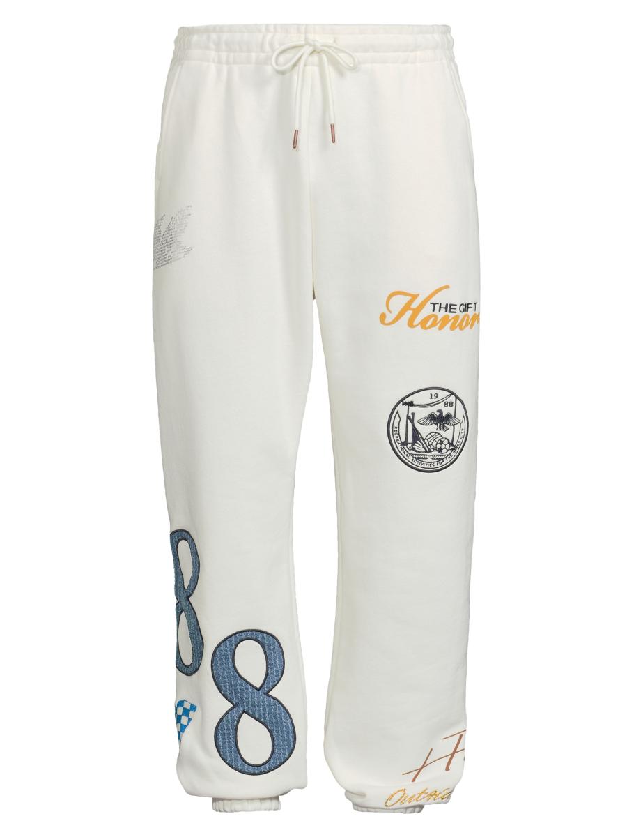 【MUCENT】 SIGNATURE ARC BACK LOGO SWEAT PANTS UNISEX Arch Saint Sweat Pants - Grey – Feature