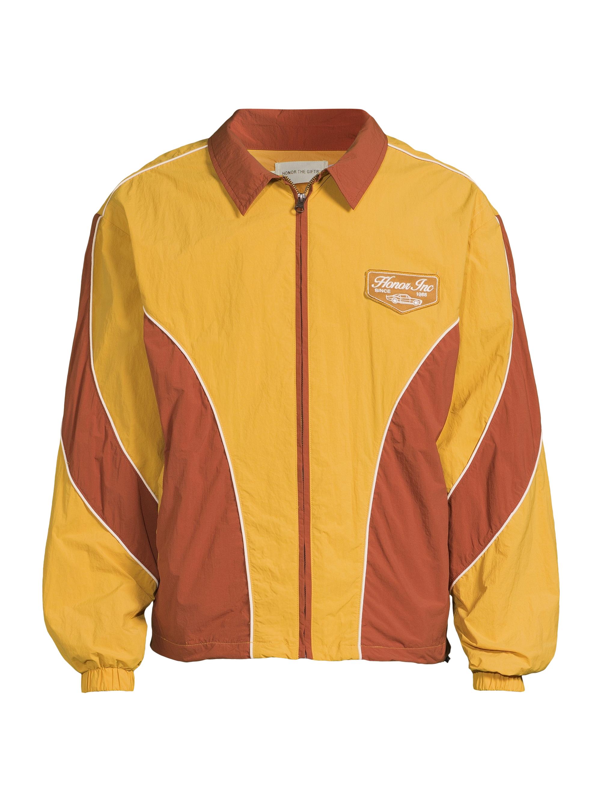 Honor The Gift Men's Inner City Auto Club Nylon Jacket - Yellow