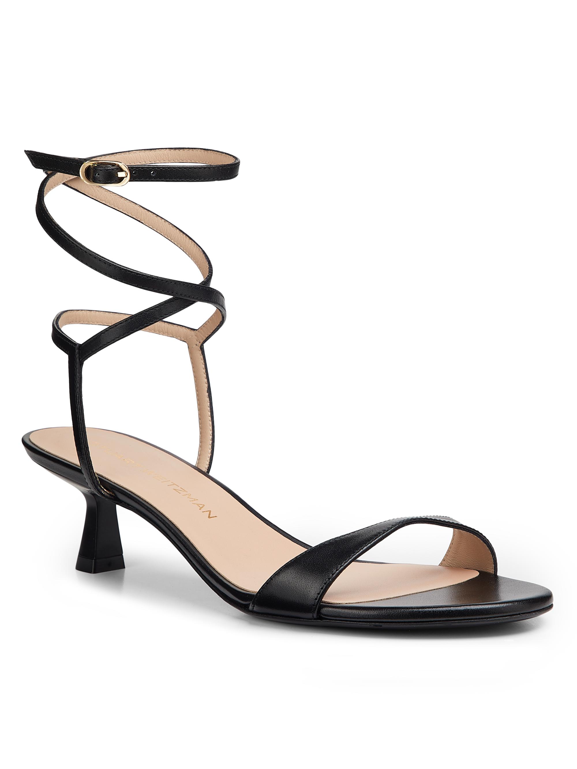 Stuart Weitzman Nudist Wrap 50MM Leather Sandals | Saks Fifth Avenue