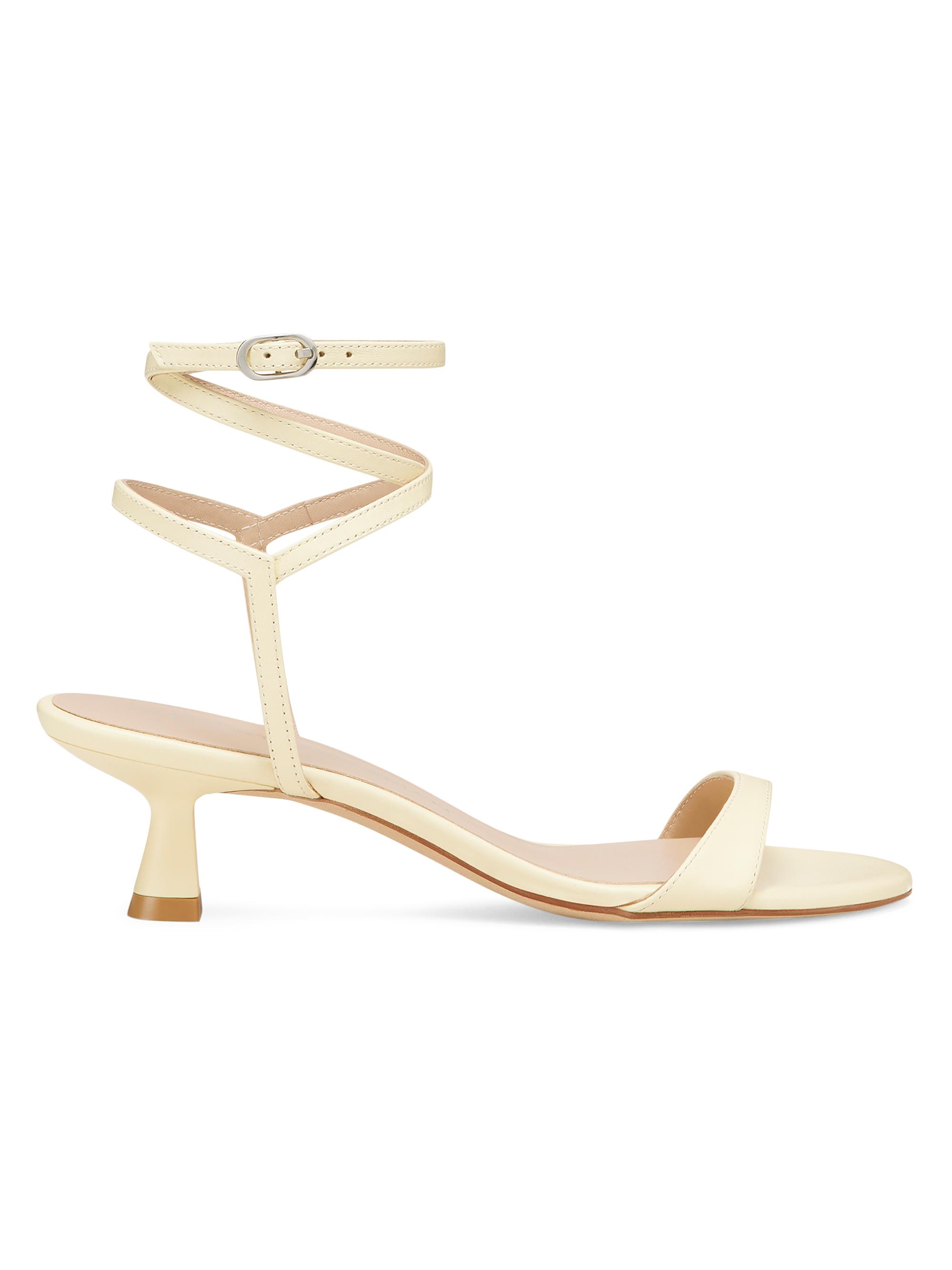 Stuart Weitzman Nudist Wrap 50MM Leather Sandals | Saks Fifth Avenue