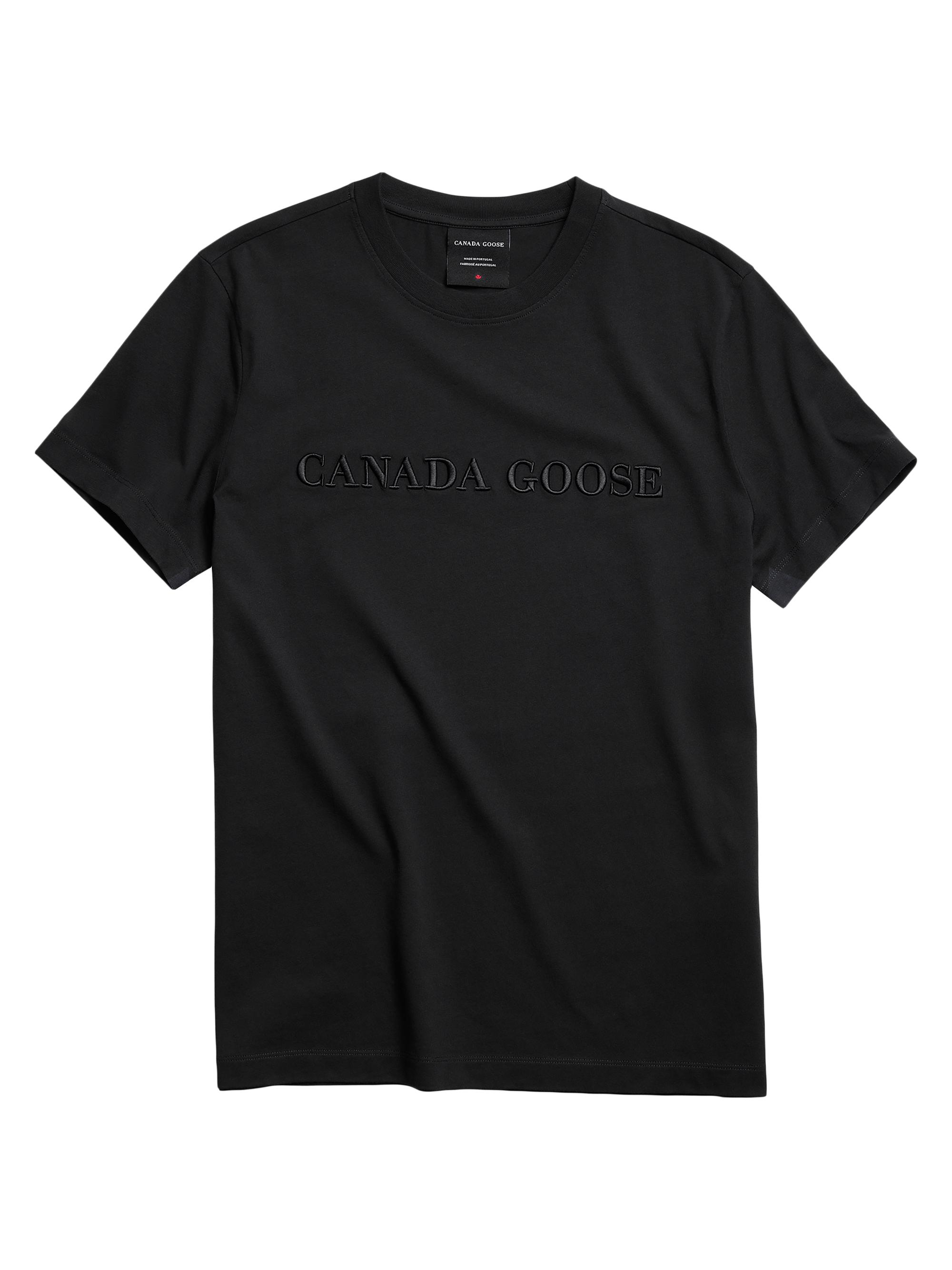 Canada Goose Men's Emersen Embroidered Cotton T-Shirt - Black