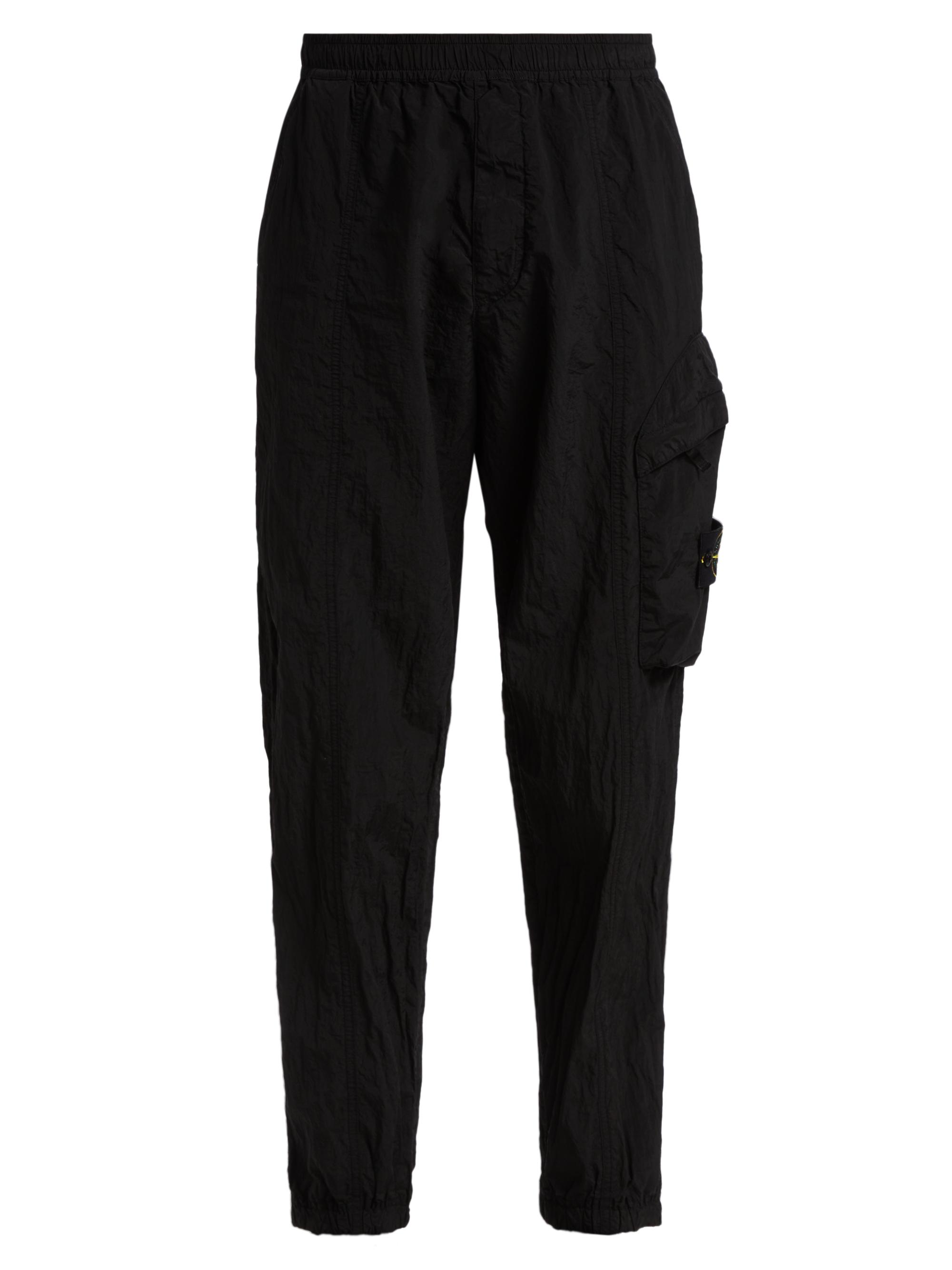 パンツ 22SS STONE  Black Cargo Pants Stone Island 'Old' Effect Regular Tapered Cargo Pants in