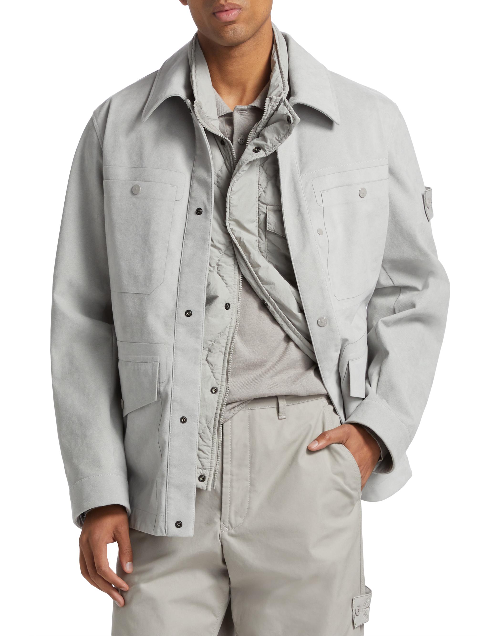 ジャケット・アウター stone  pocket jacket (ghost peace) STONE ISLAND Ghost Piece Down Jacket 'Grey' 7915422F1-V0067