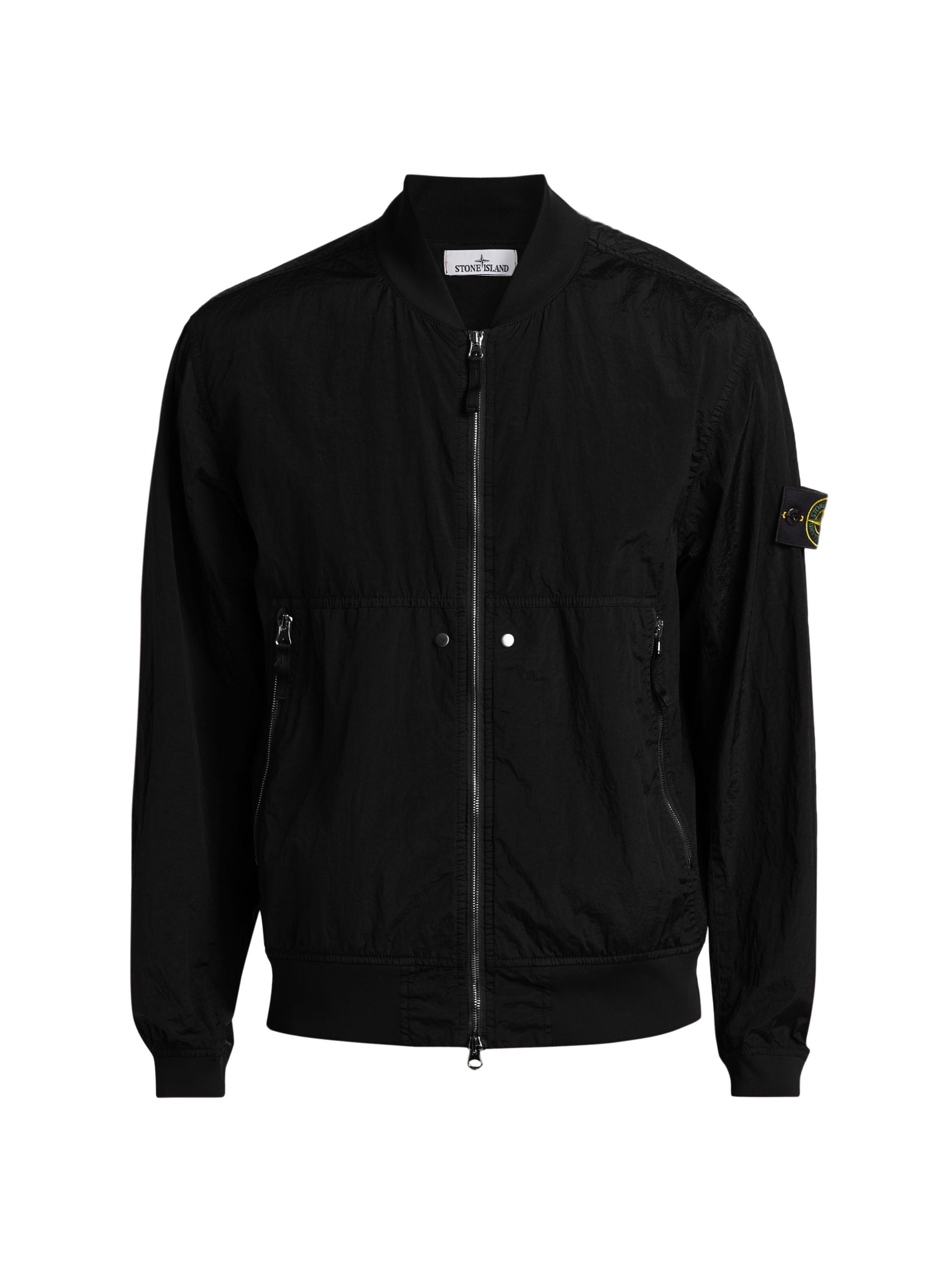 Stone Island Men's Nylon Bomber Jacket - Black