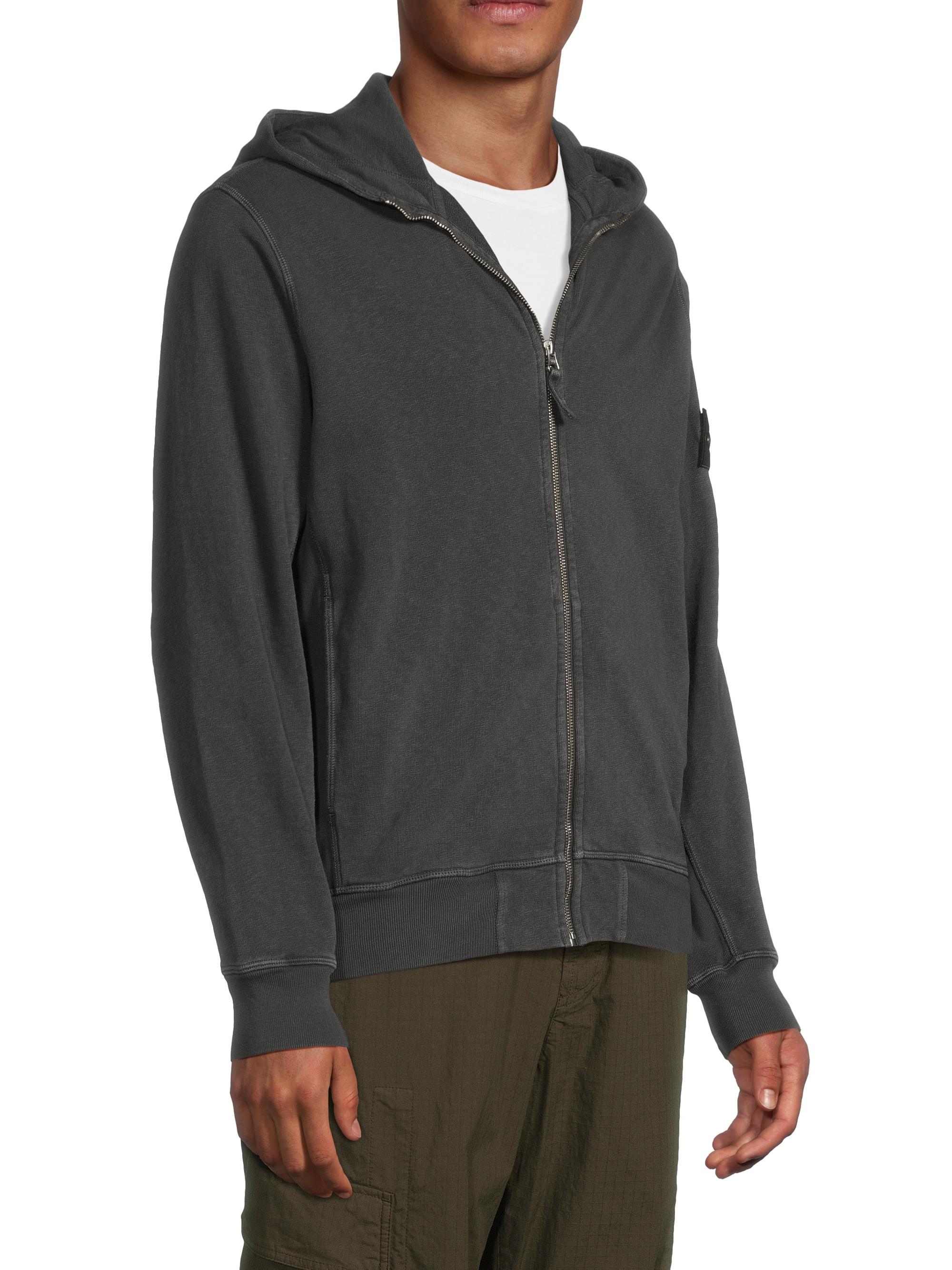 Stone Island Cotton Fleece Full-Zip Hoodie | Saks Fifth Avenue