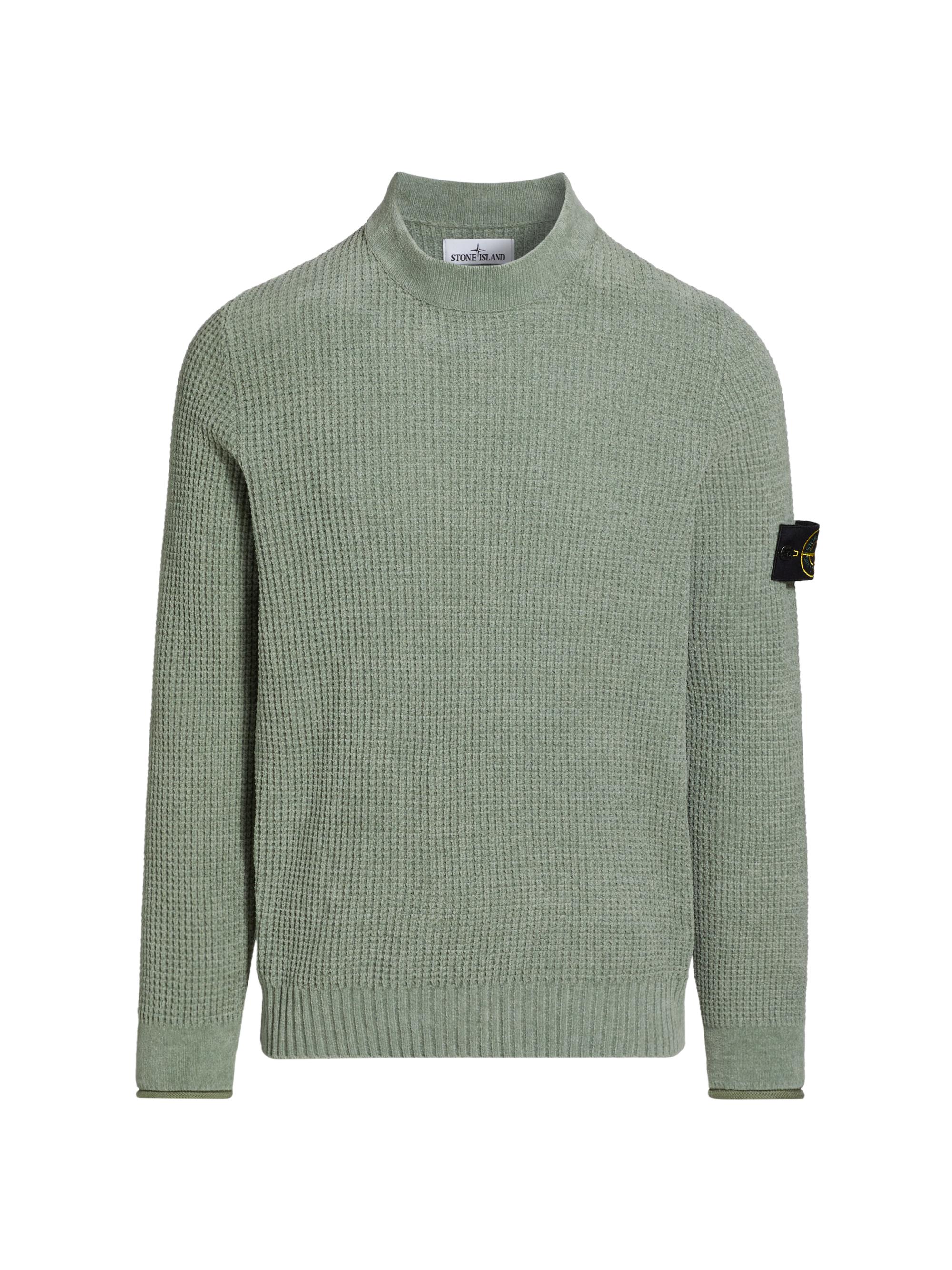 Stone Island Men's Cotton Chenille Sweater - Sage