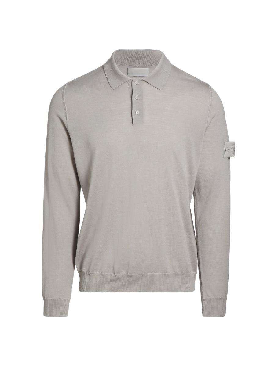 Stone Island Ghost Long-Sleeve Polo Shirt | Saks Fifth Avenue