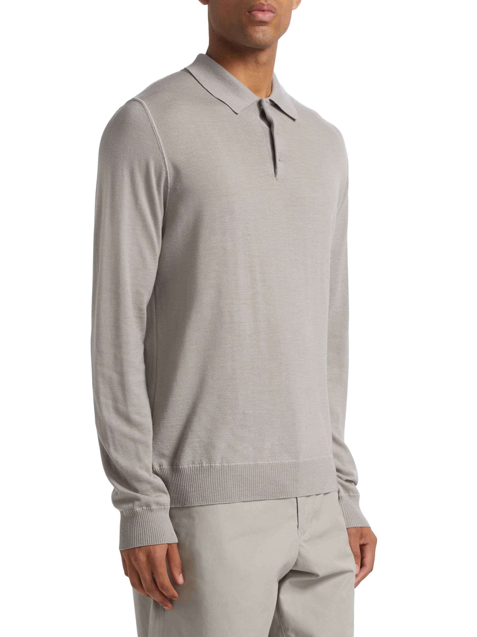 Stone Island Ghost Long-Sleeve Polo Shirt | Saks Fifth Avenue