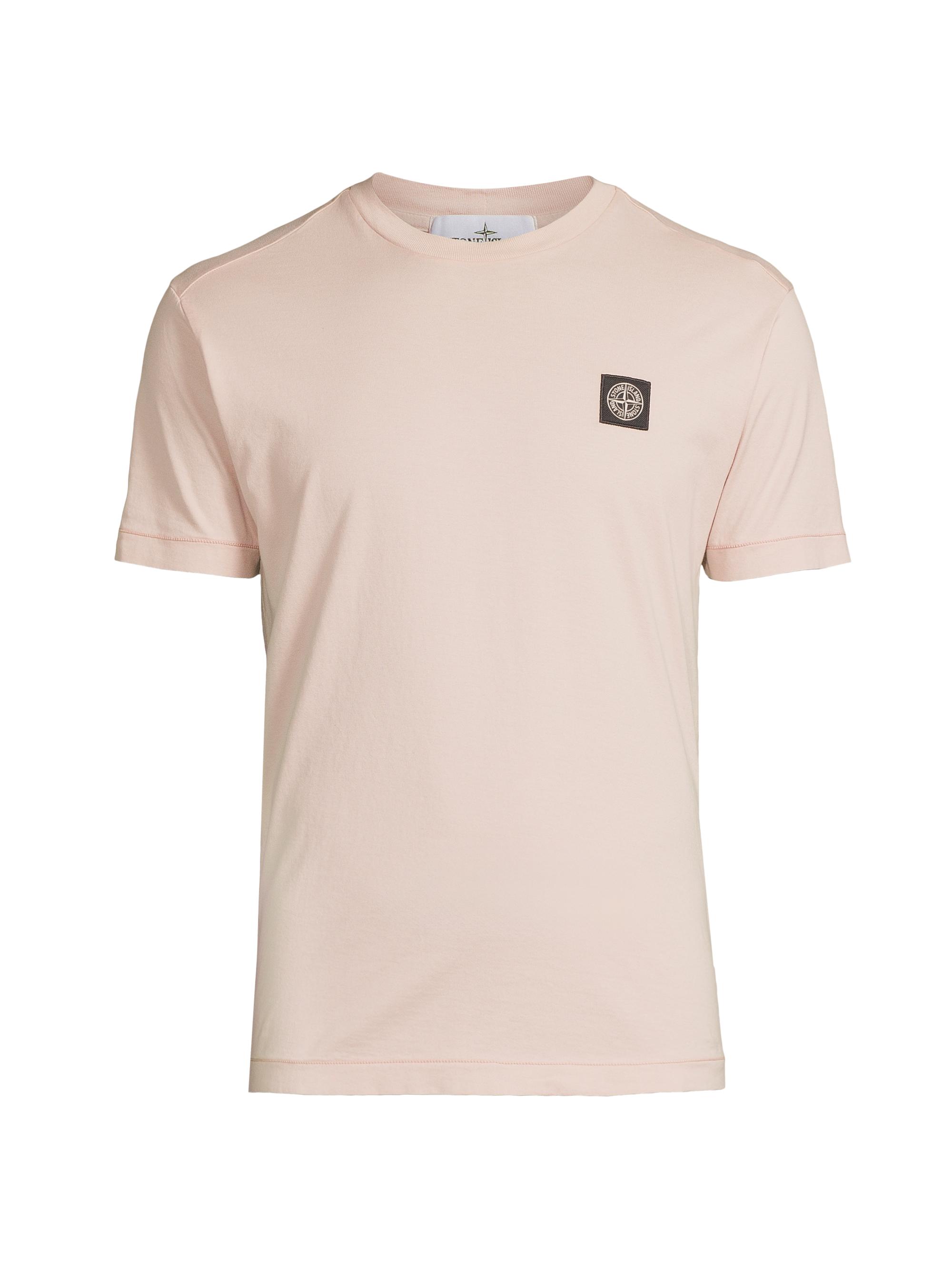 Stone Island Men's Classic Cotton Logo T-Shirt - Pink