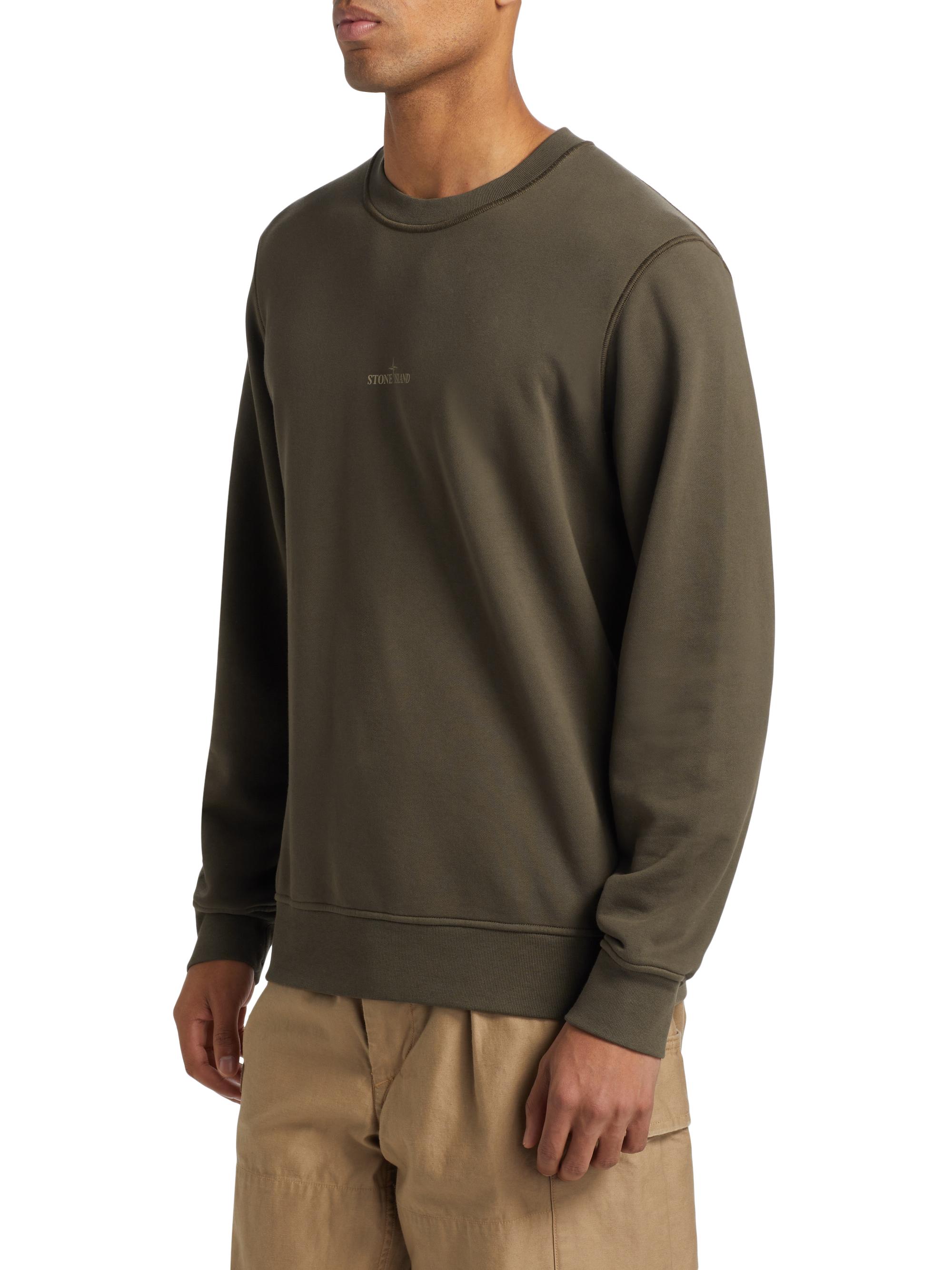 Stone Island Logo Cotton Crewneck Sweatshirt | Saks Fifth Avenue