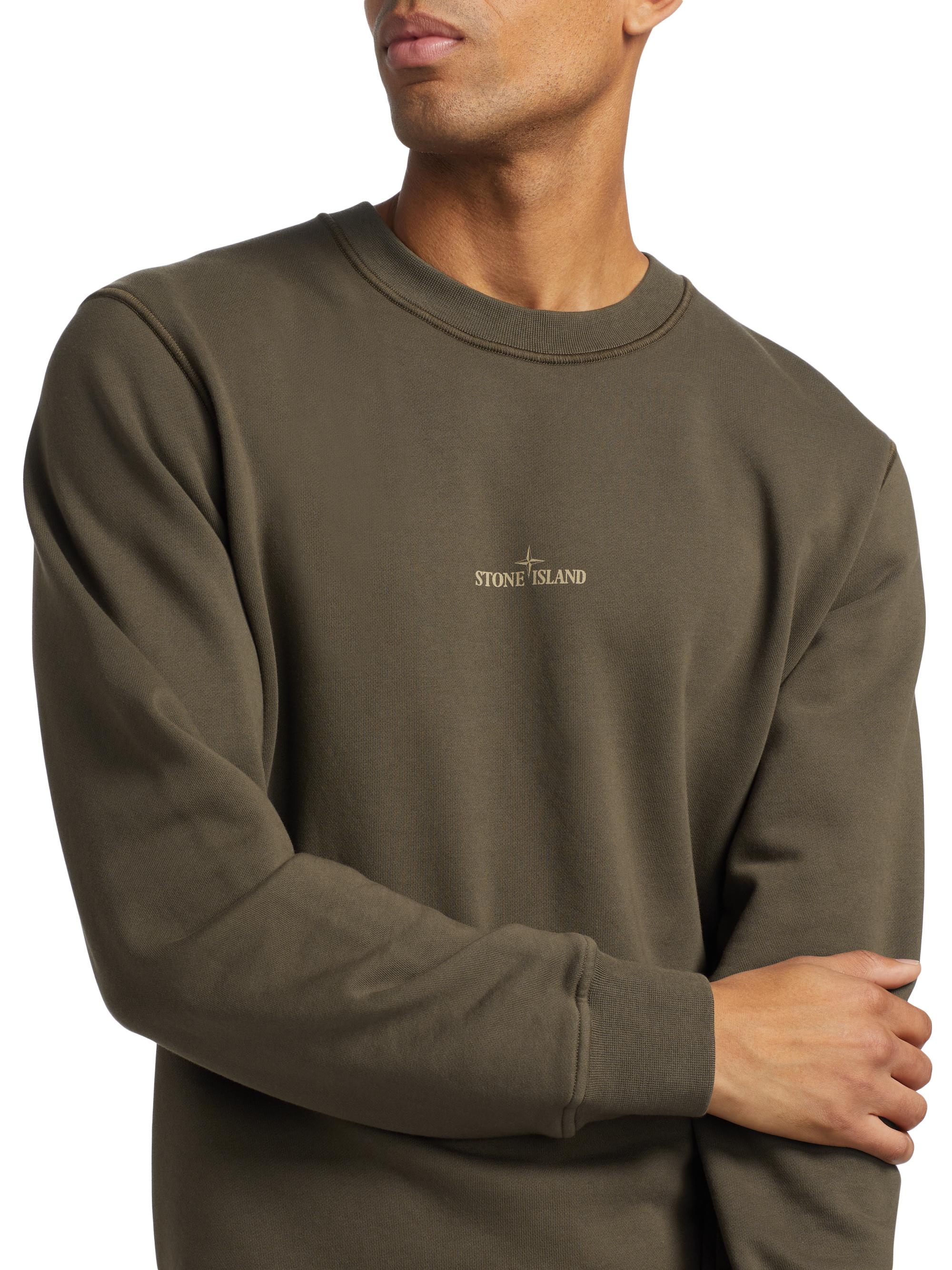 Stone Island Logo Cotton Crewneck Sweatshirt | Saks Fifth Avenue