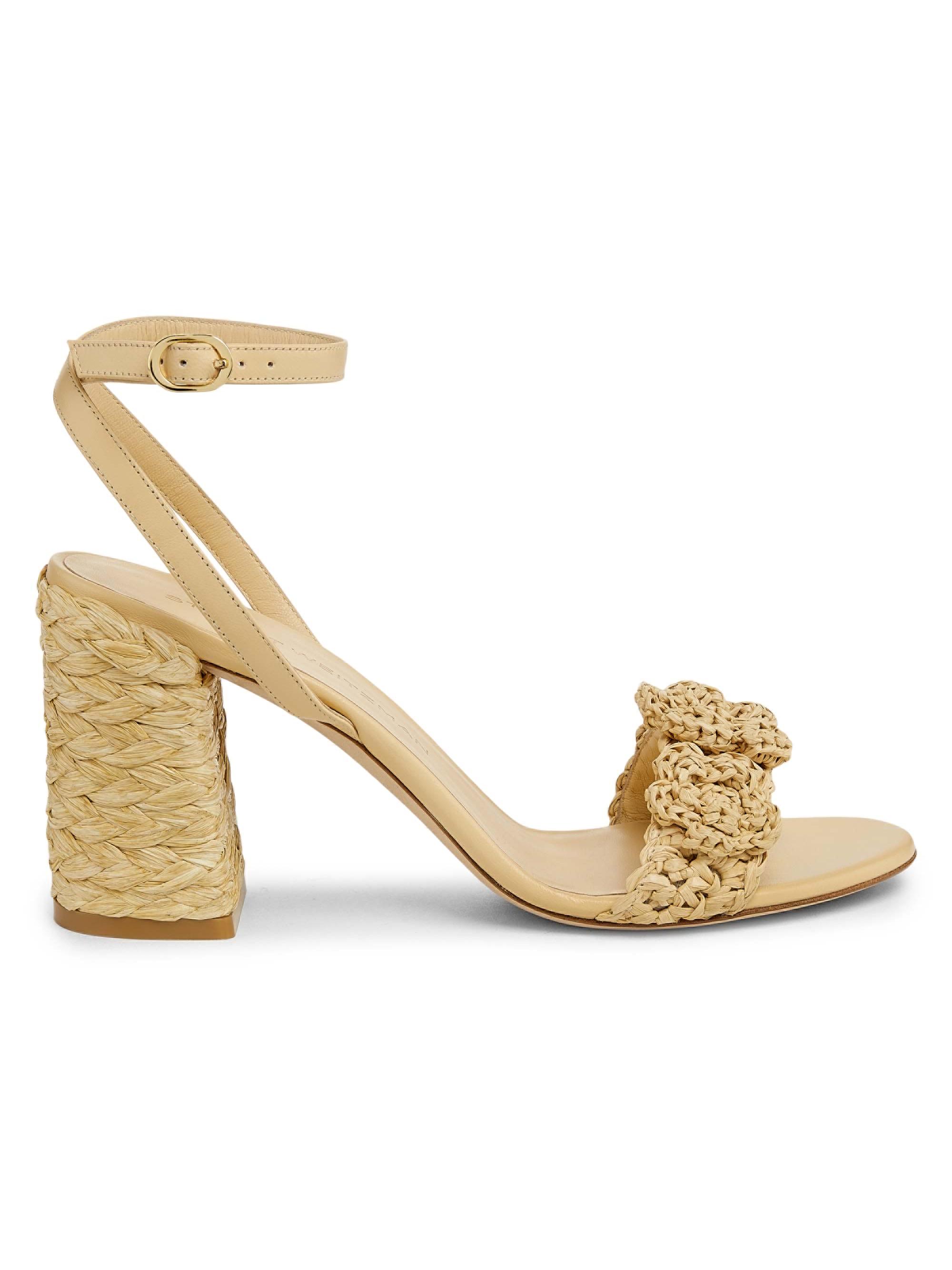 Stuart Weitzman Women's Magnolia Woven Raffia Sandals - Natural Tonal
