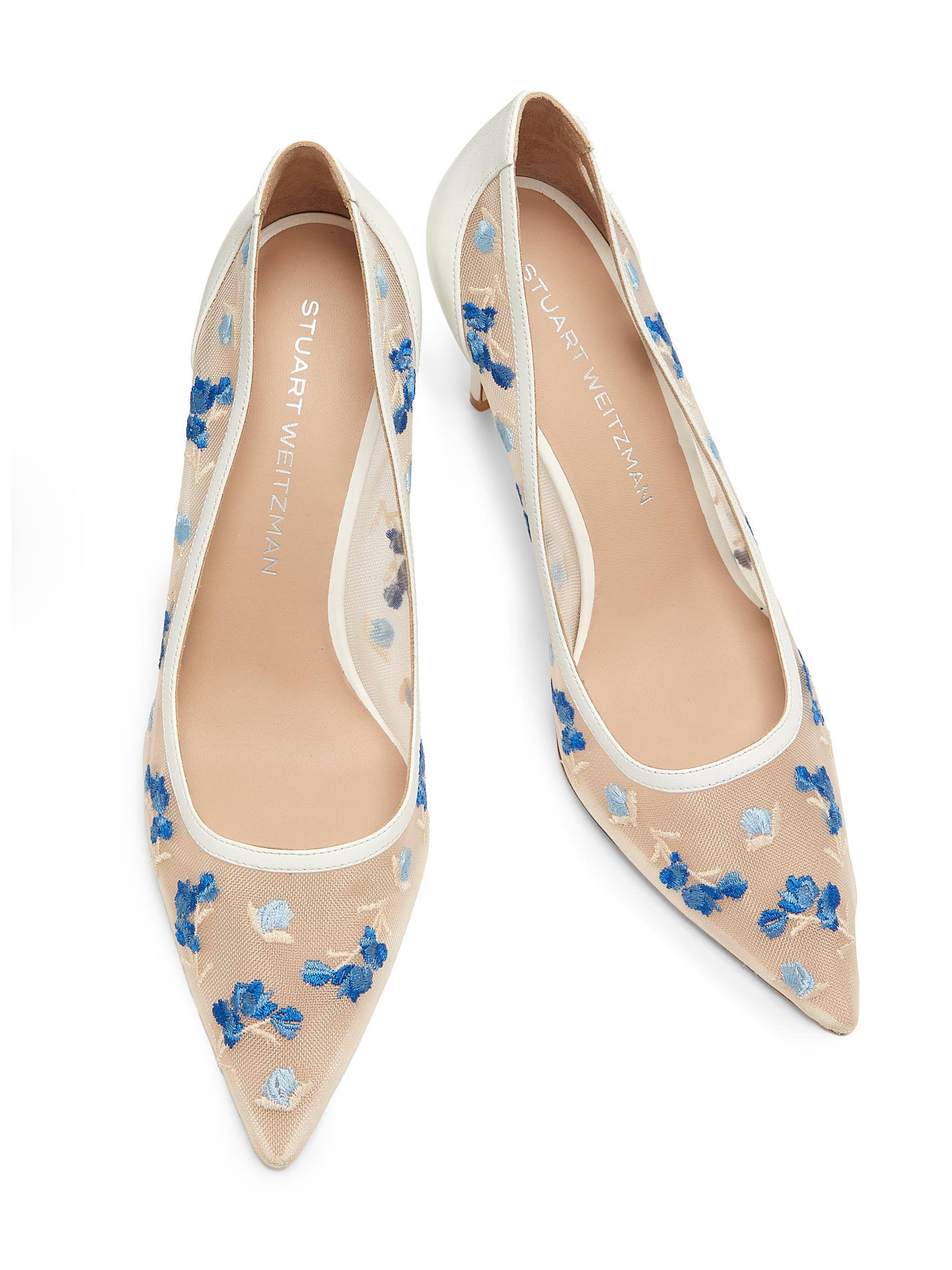 Stuart Weitzman Power 85MM Embroidered Pumps | Saks Fifth Avenue