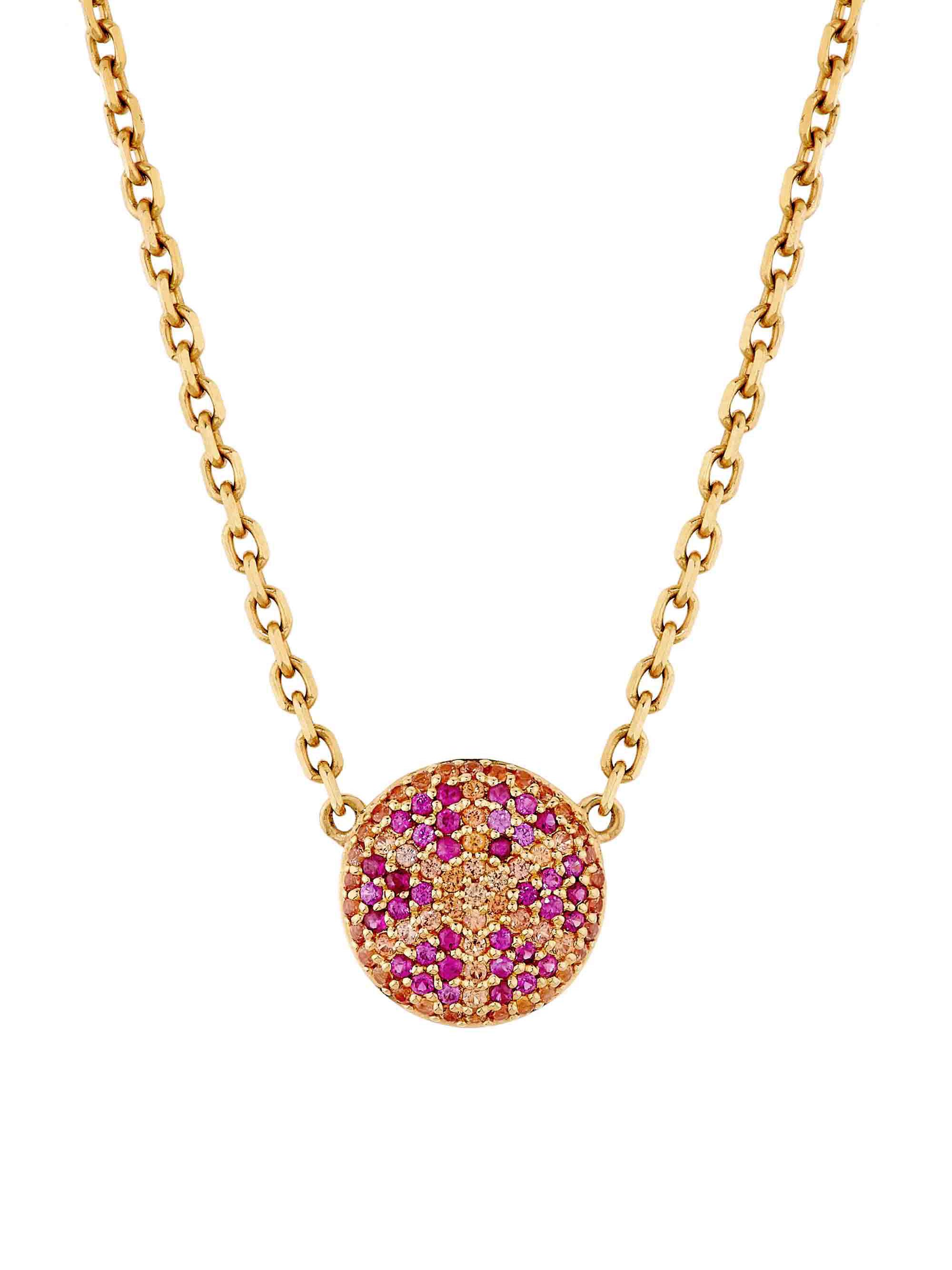 Onirikka Women's Citron 18K-Yellow-Gold, Ruby & Orange Sapphire Pendant Necklace - Gold