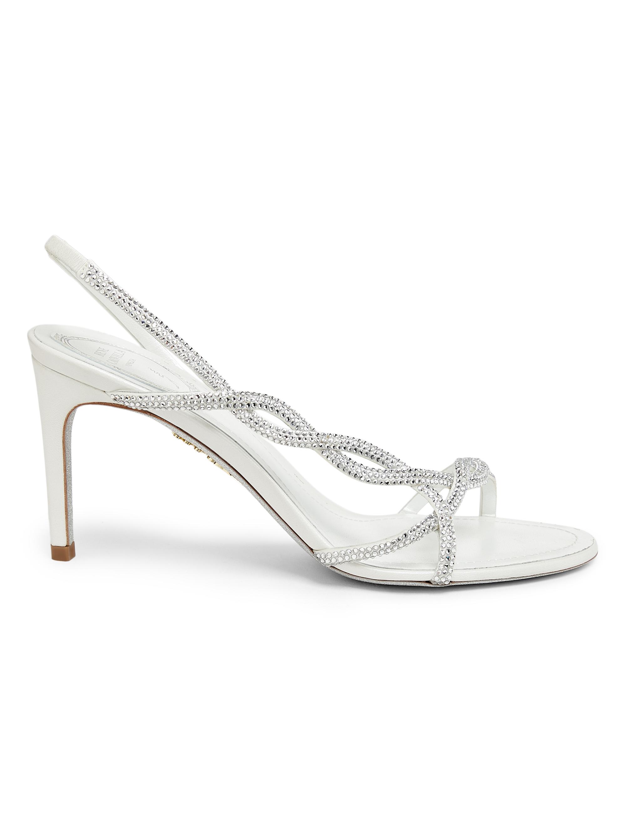 Rene Caovilla 80MM Satin Strappy Sandals | Saks Fifth Avenue