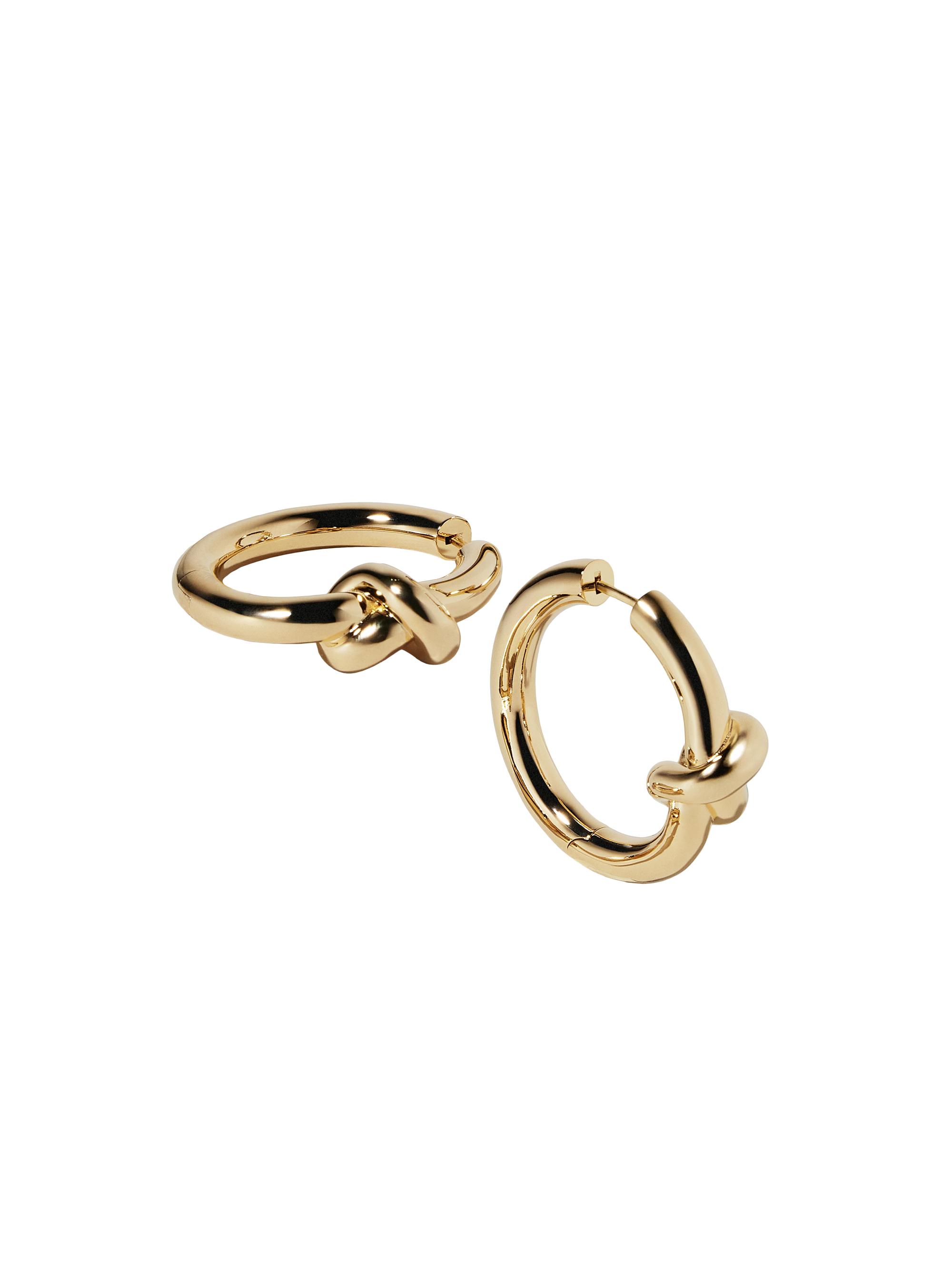 Jennifer Fisher Women's Knot 10K-Gold-Plated Mini Hoop Earrings - Yellow Gold