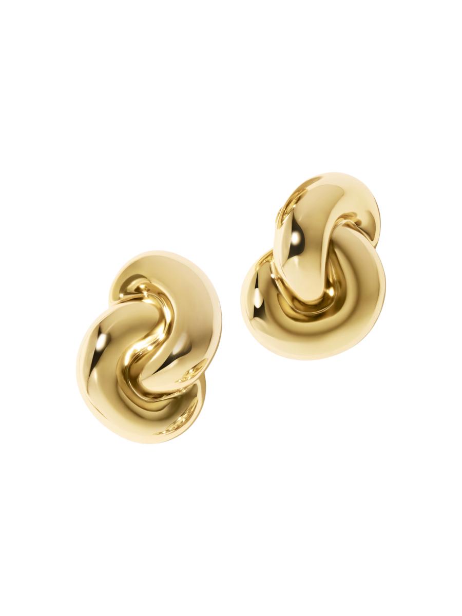 Jennifer Fisher Knot 10K-Gold-Plated Clip-On Earrings | Saks
