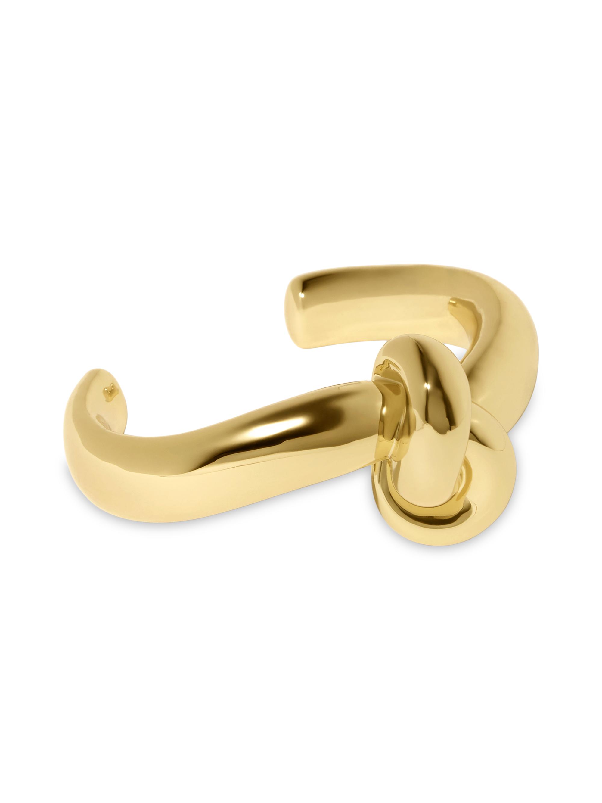 Jennifer Fisher Women's Knot 10K-Gold-Plated Thin Cuff - Yellow Gold