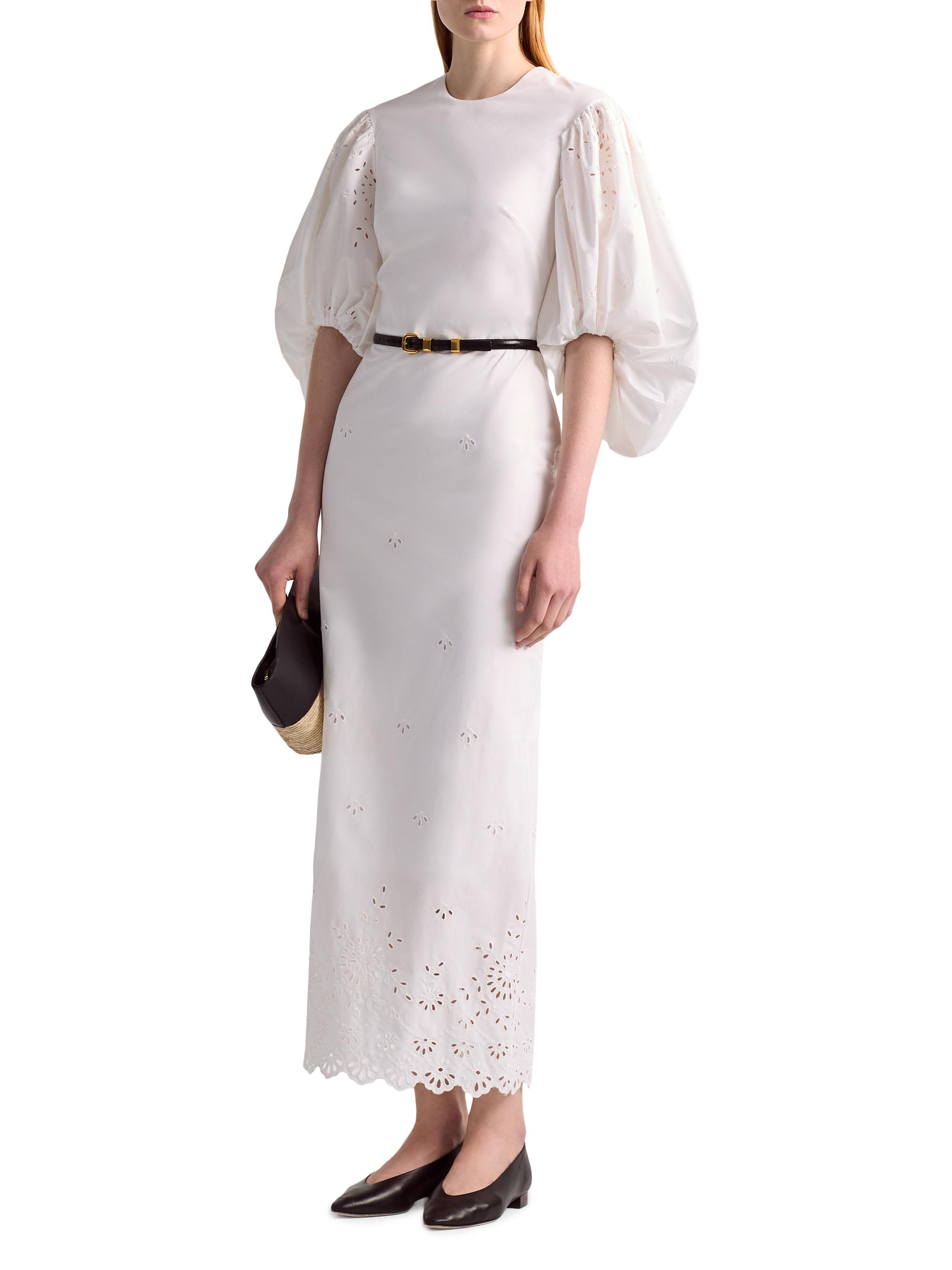 Altuzarra Women's Danielle Eyelet Puff-Sleeve Cocktail Dress - Optic White