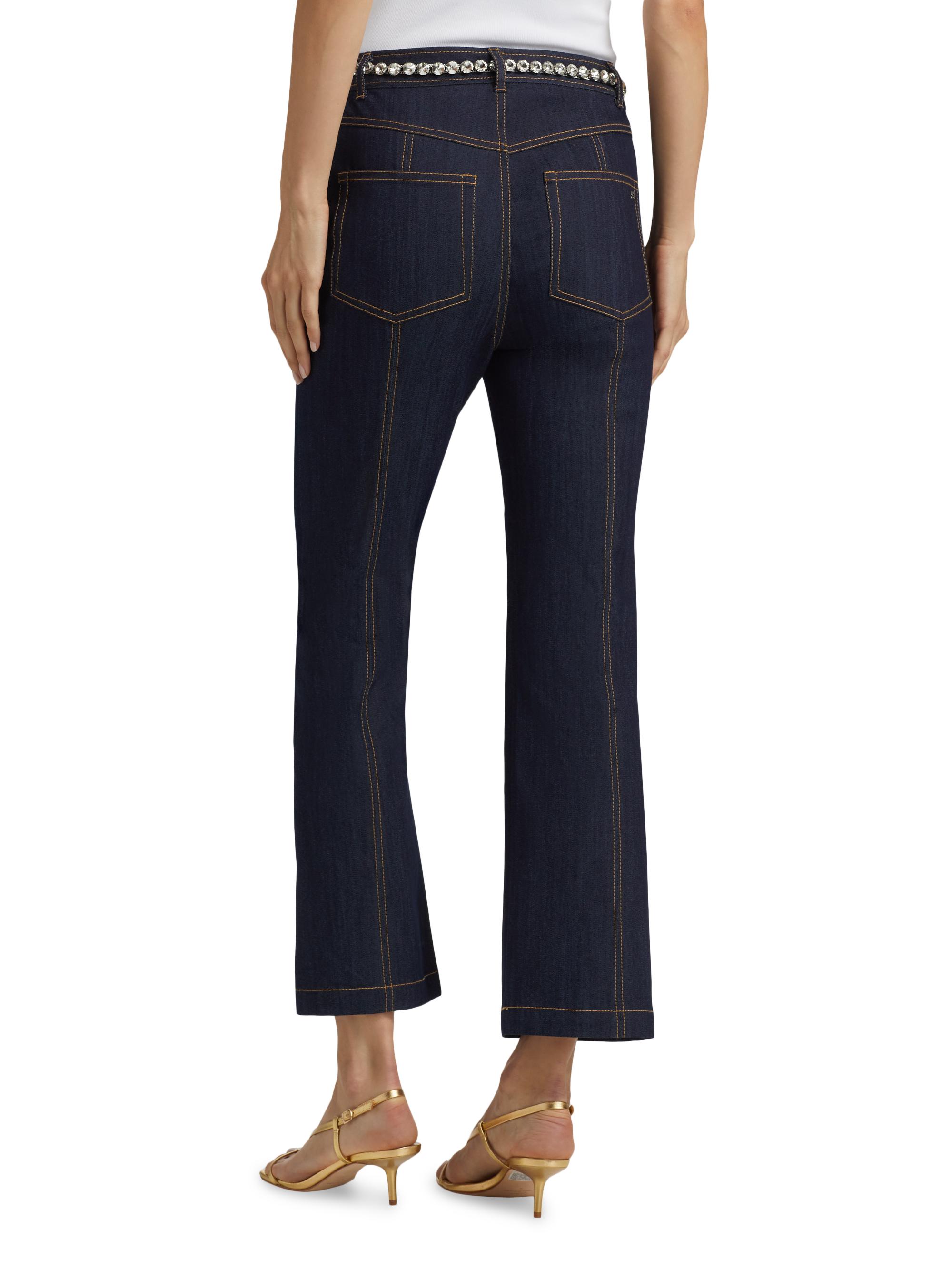 ノアノアサッシュパンツ　S Cinq à Sept Shannon Rhinestone Belt Pants | Saks Fifth Avenue