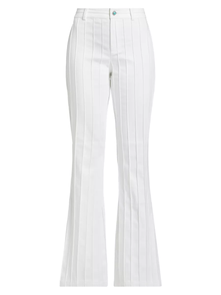 Shop Cinq à Sept Turquoise-Embellished Alina Denim Pants