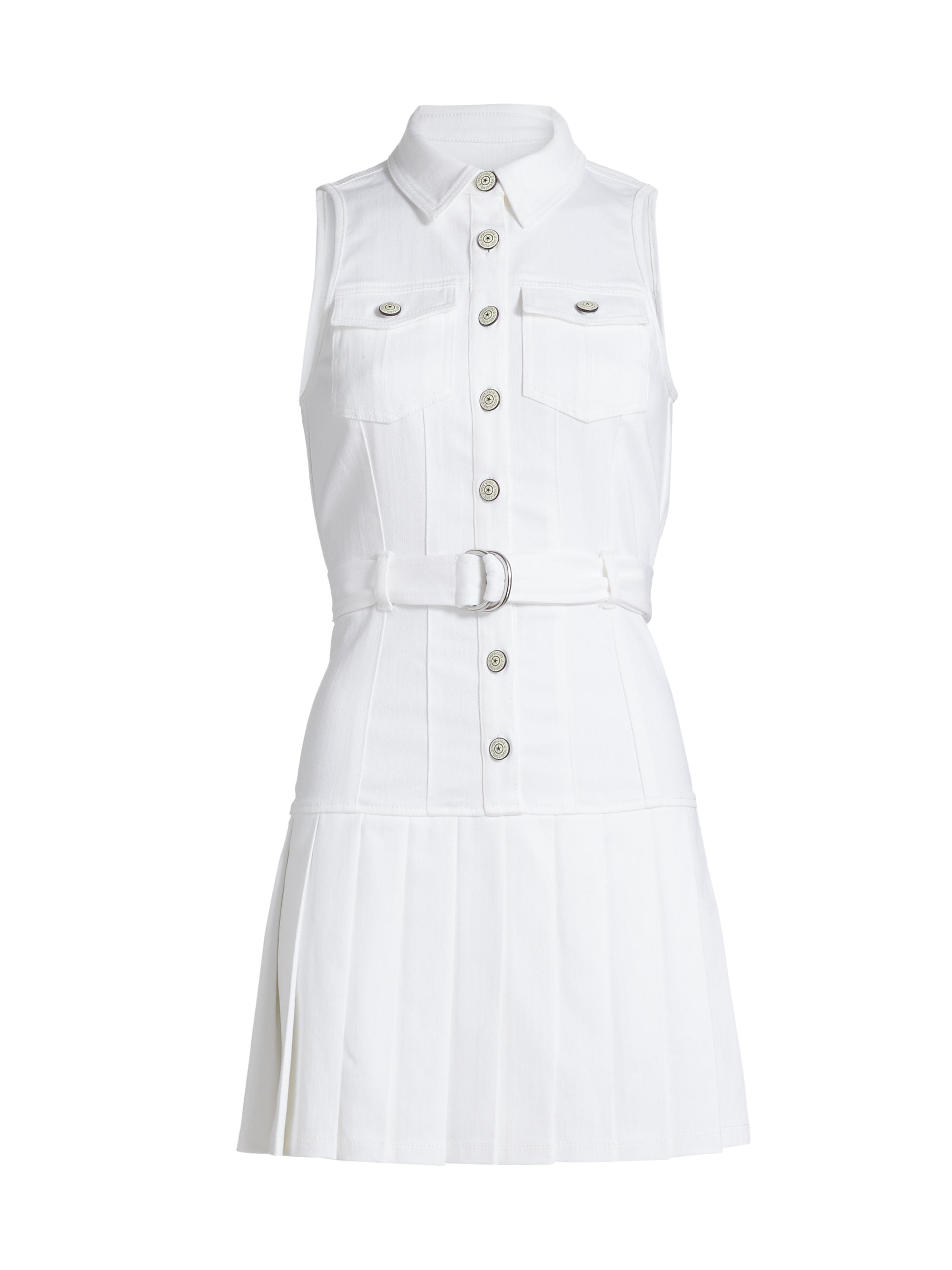 Cinq à Sept Women's Moxie Denim Mini Shirtdress - White