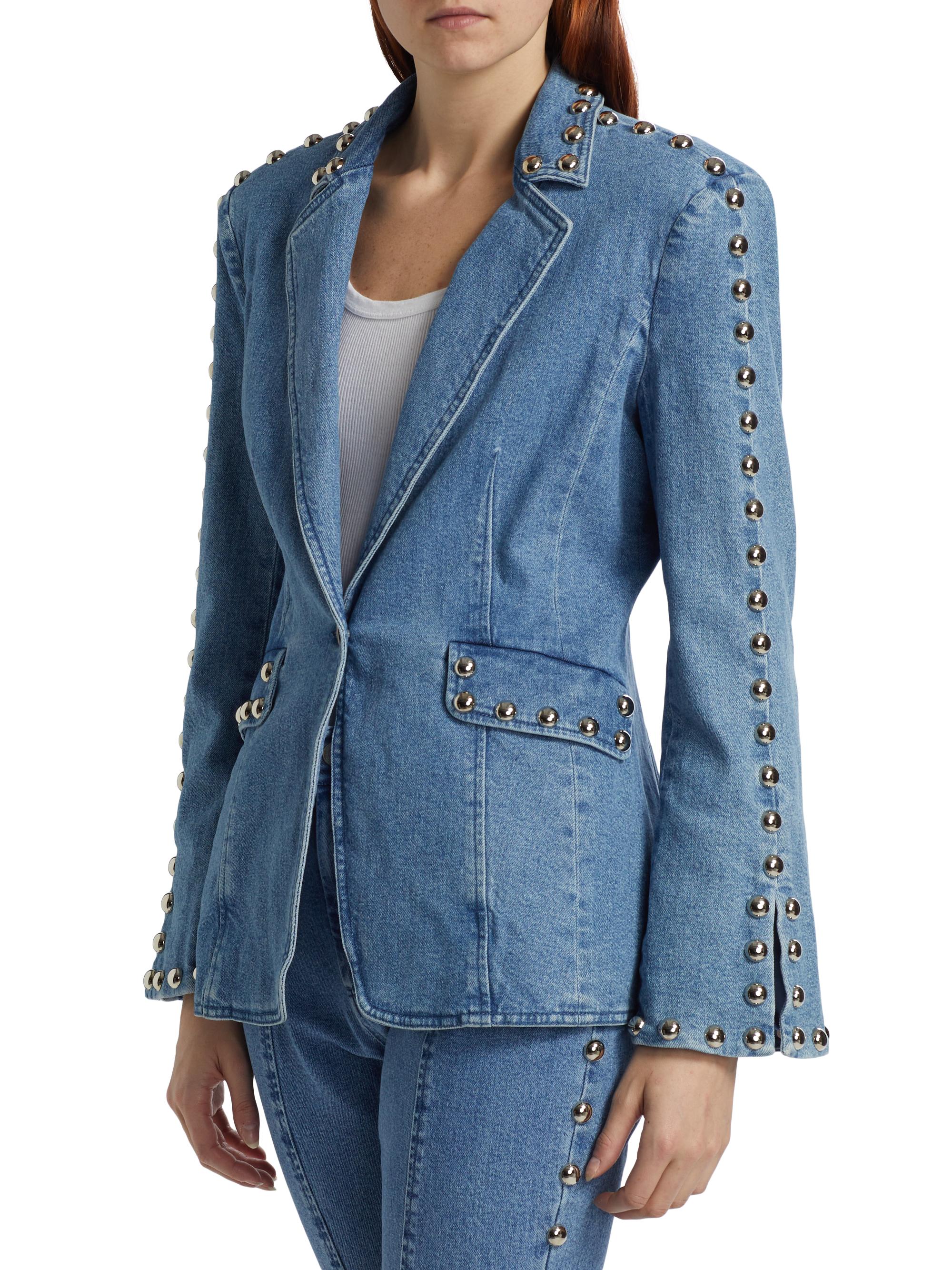 Cinq à Sept Milly Studded Denim Jacket | Saks Fifth Avenue