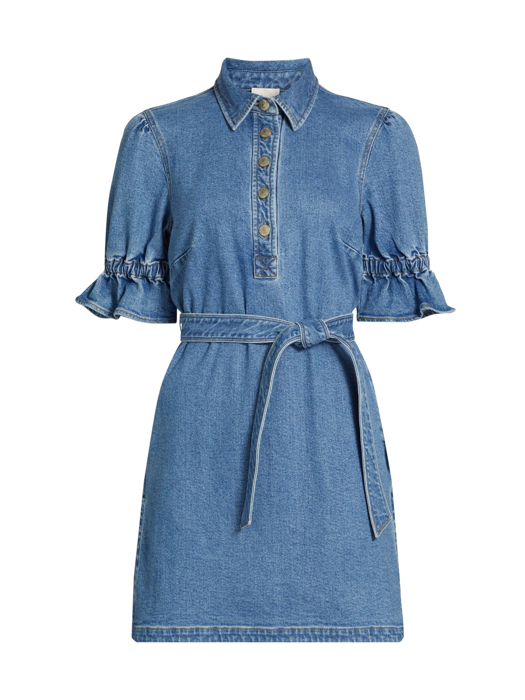 Cinq à Sept Women's Nataly Denim Belted Minidress - Blue Haze