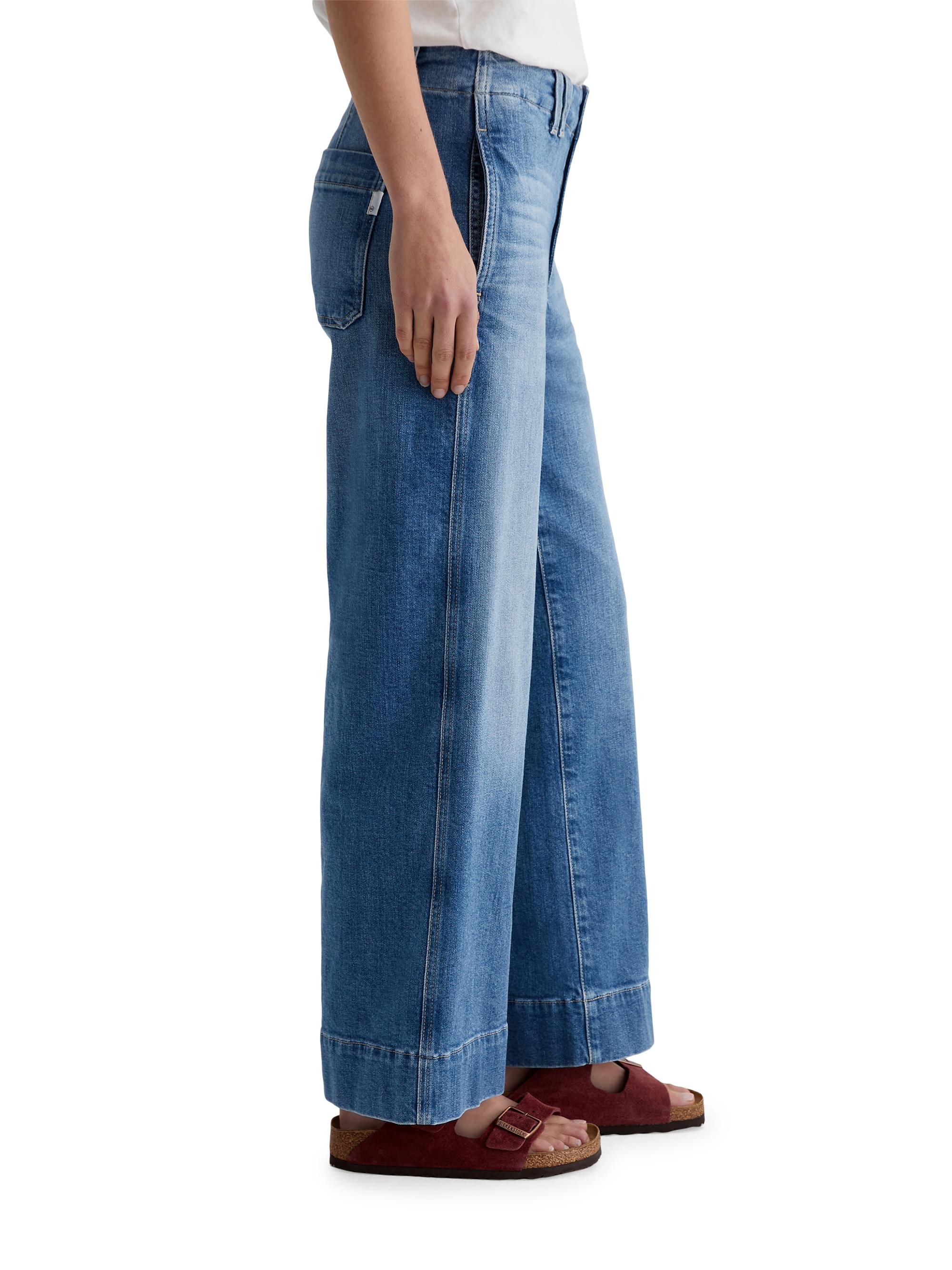 AG Jeans Natasha Cotton Mid-Rise Wide-Leg Jeans | Saks Fifth Avenue