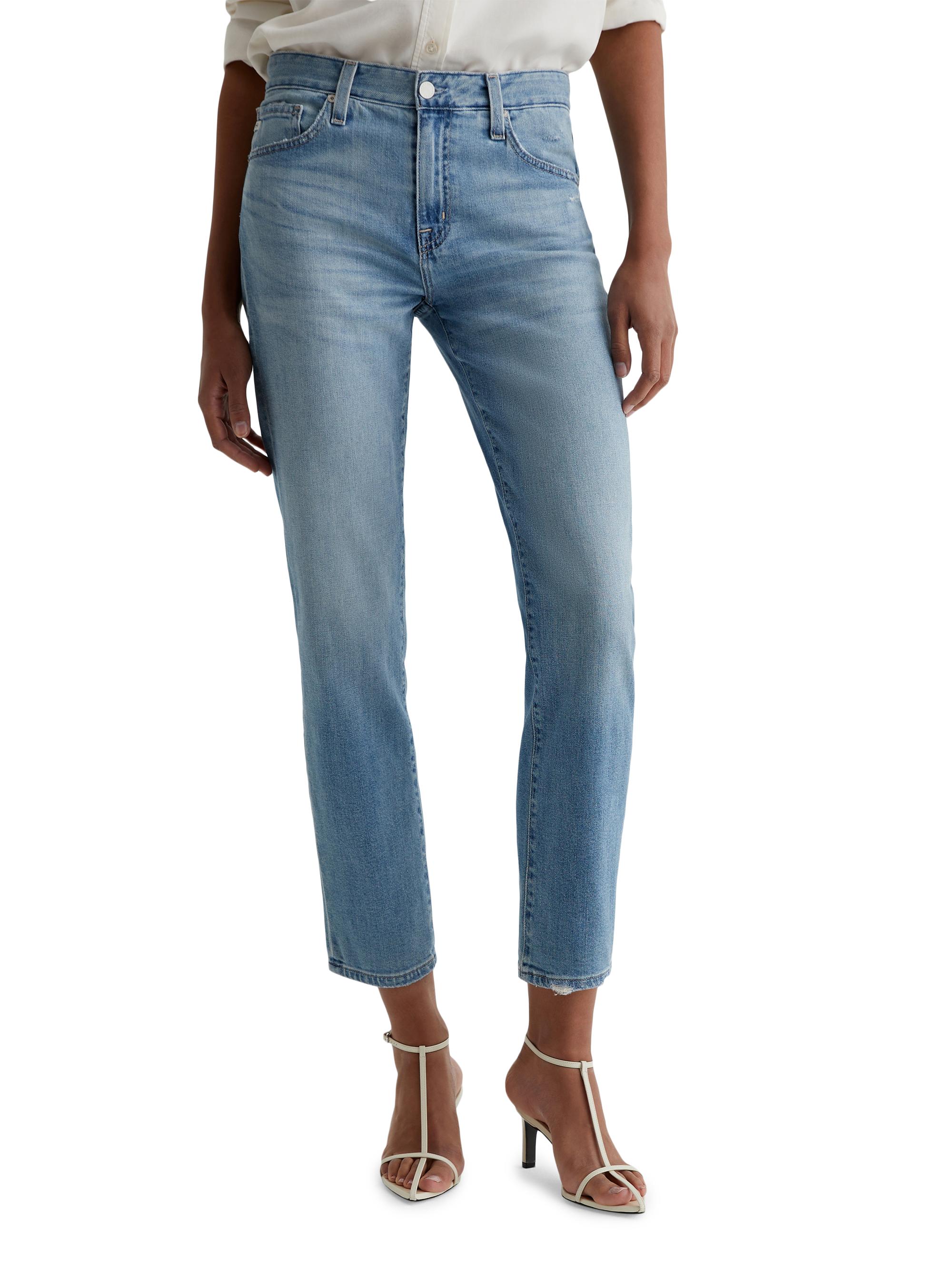 AG Jeans Women's Ex-Boyfriend Distressed Cotton-Blend Crop Jeans - Aries Destructed