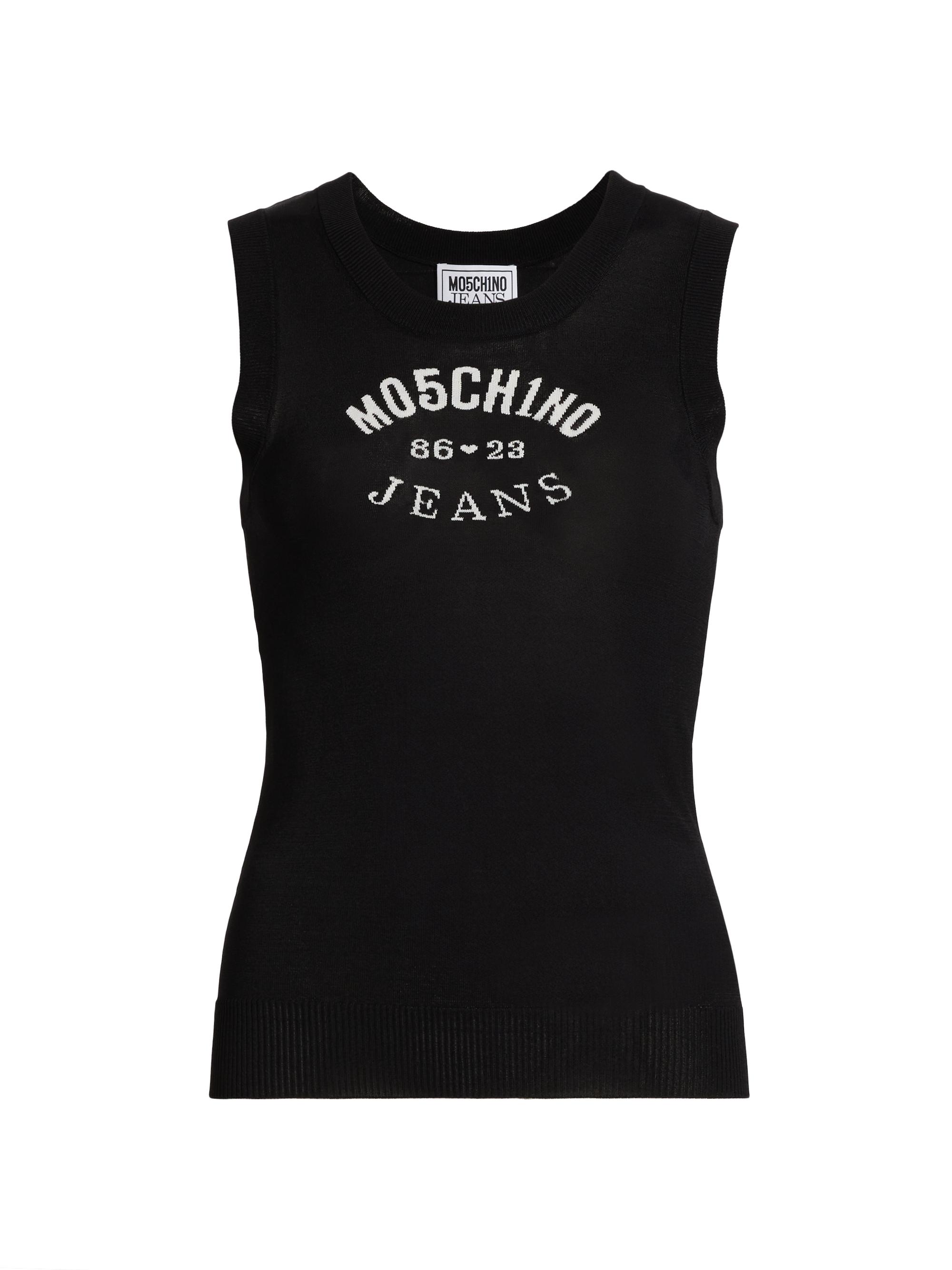 Moschino Jeans Women's Logo Graphic Stretch Tank - Multi Black
